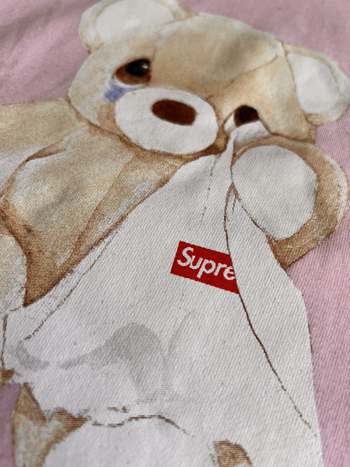 M Supreme Bear Tee 2025 light pink teddy cry tears peluche