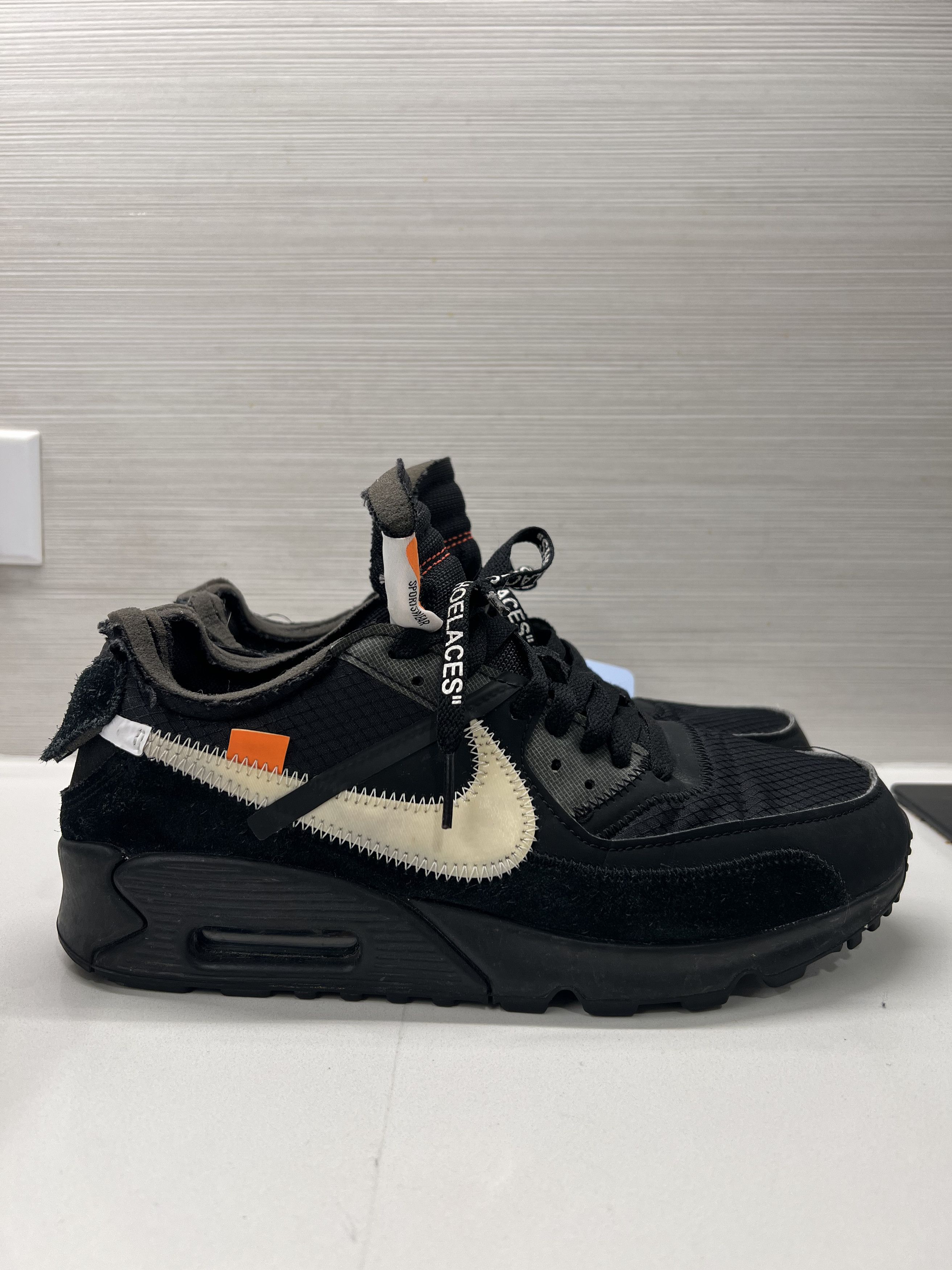 Nike × Off-White Nike Air Max 90 Off-White Black 8 Size US 8 / EU 41 - 2 Thumbnail
