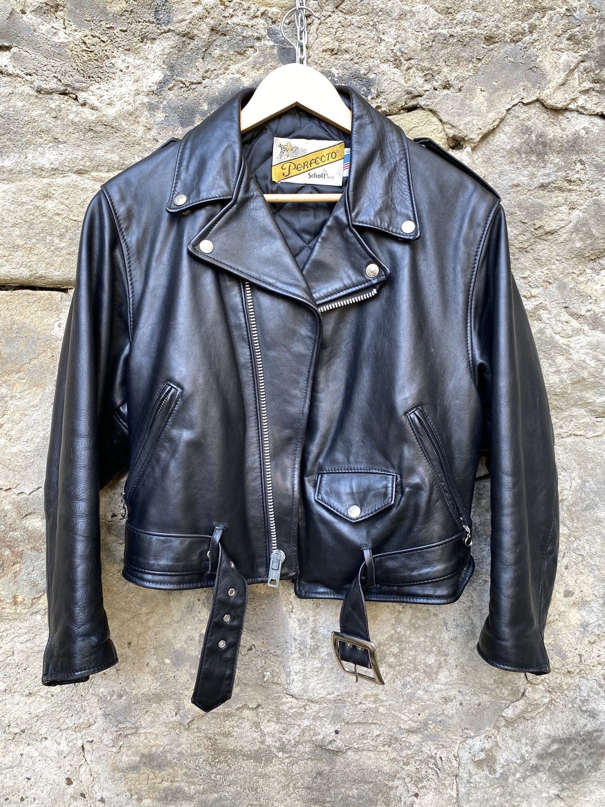 Schott × Vintage Schott Perfecto 608w Oversized Vintage Biker Jacket Size M / US 6-8 / IT 42-44 - 15 Thumbnail