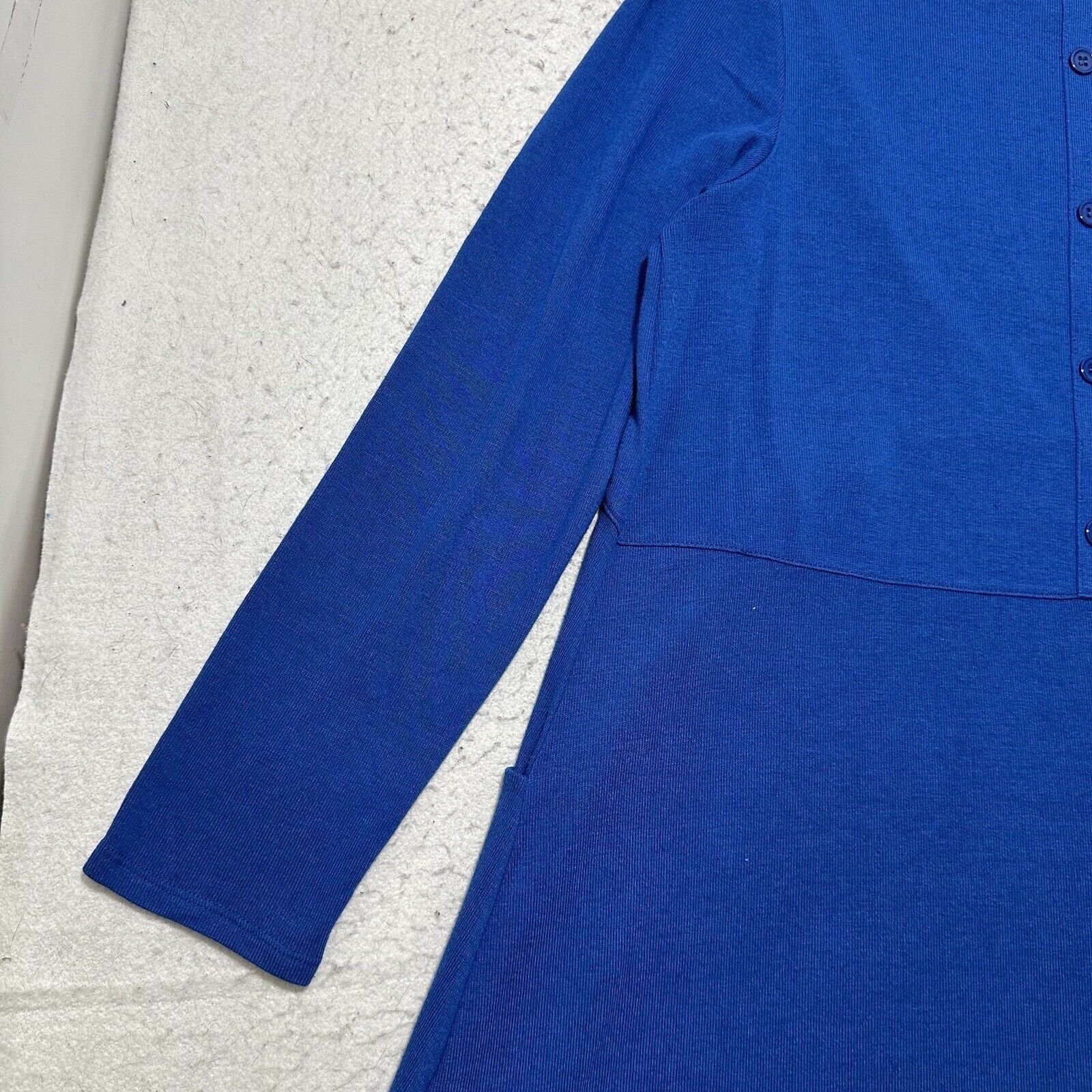 Chicos Chico's Medium A-Line Dress Button Back Long Sleeve Blue Size M / US 6-8 / IT 42-44 - 14 Thumbnail