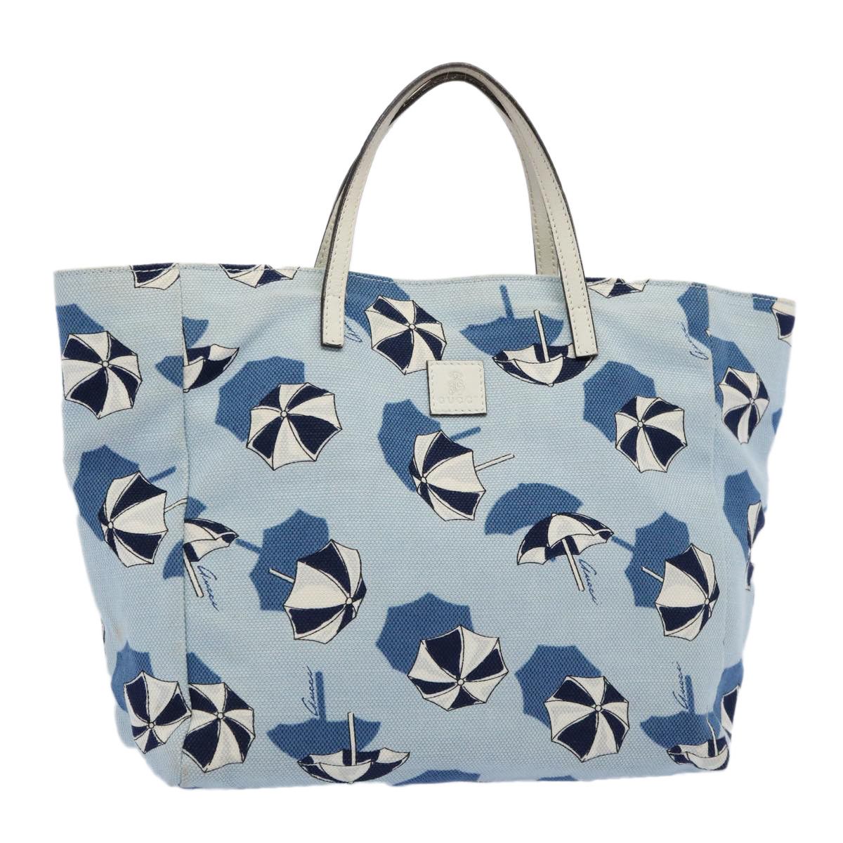 image of Gucci Hand Bag Canvas Blue 284721 Auth Bs10615, Women's