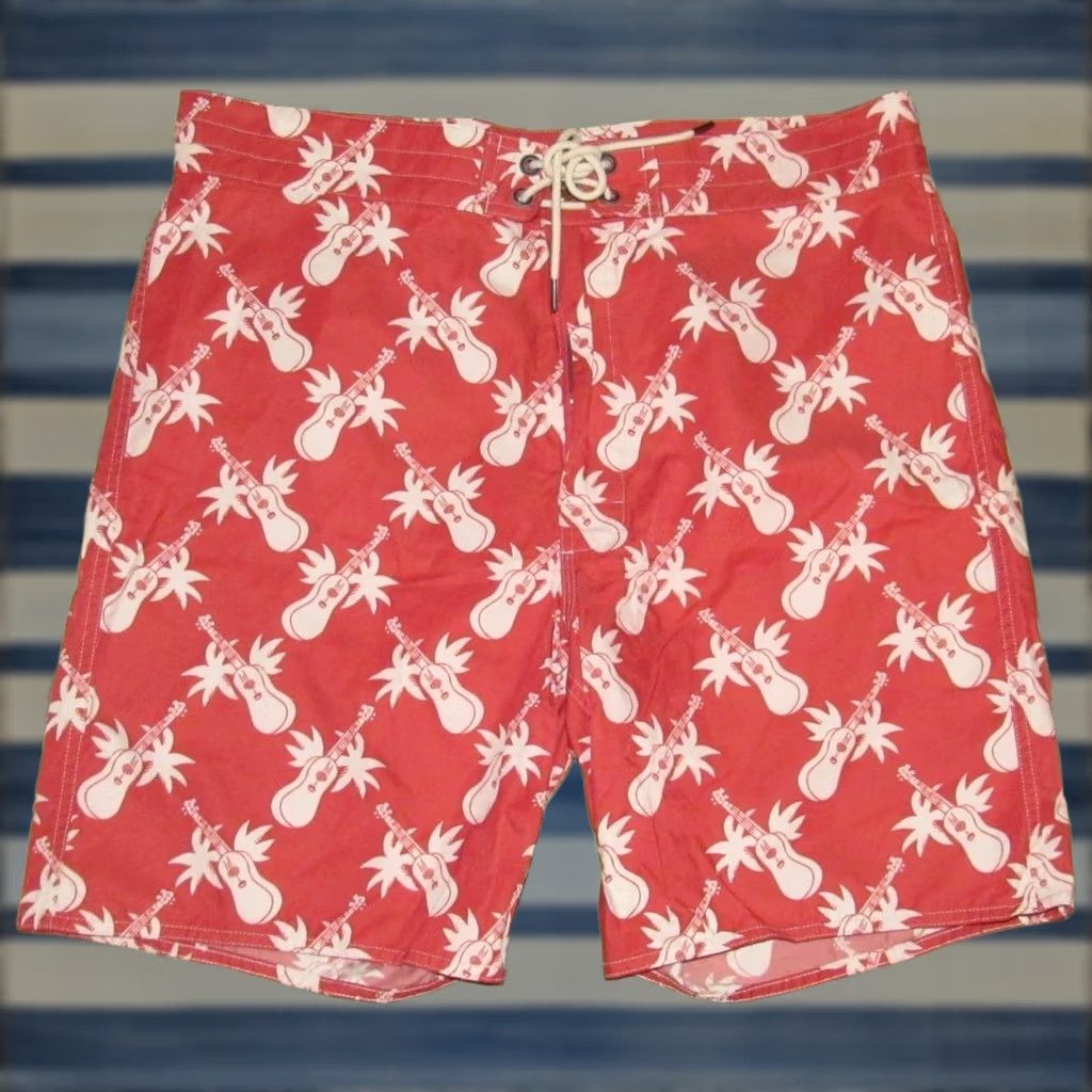 Ralph Lauren Polo RALPH LAUREN RRL Double RL Guitar Board Shorts Swim Trunks 36 Red Regular XS XS? Size US M / EU 48-50 / 2 - 1 Thumbnail