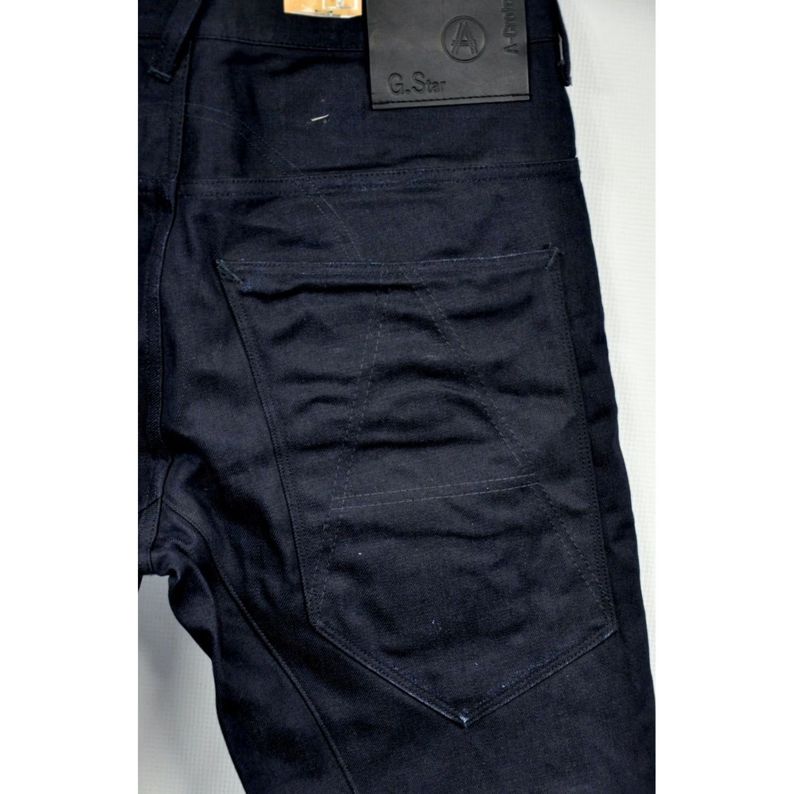 G-Star G-Star A Crotch Tapered Jeans Mens W30/L34 Blue Denim 5-Pocket Classic Regular Fit 100% Cotton Raw Wash - G-Star RAW Size US 30 / EU 46 - 6 Thumbnail