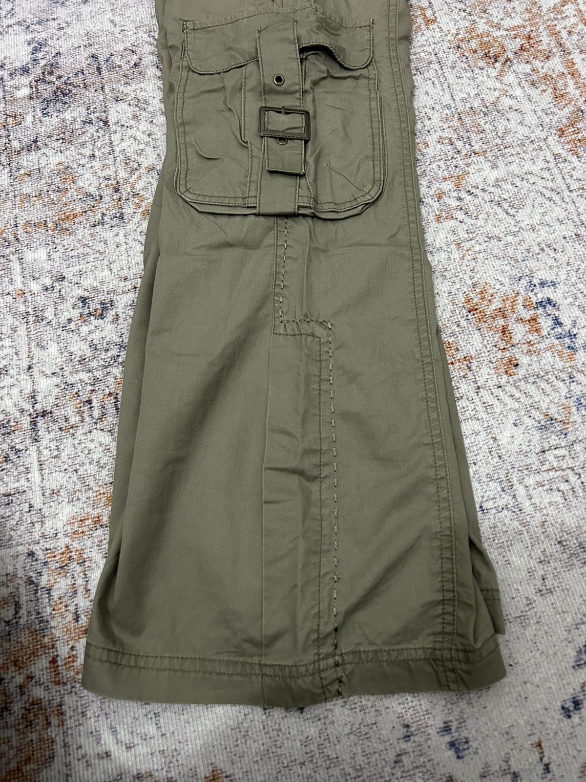 Le Grande Bleu (L.G.B.) Japanese Army Cargo Flare Pants Goa style Size US 28 / EU 44 - 10 Thumbnail