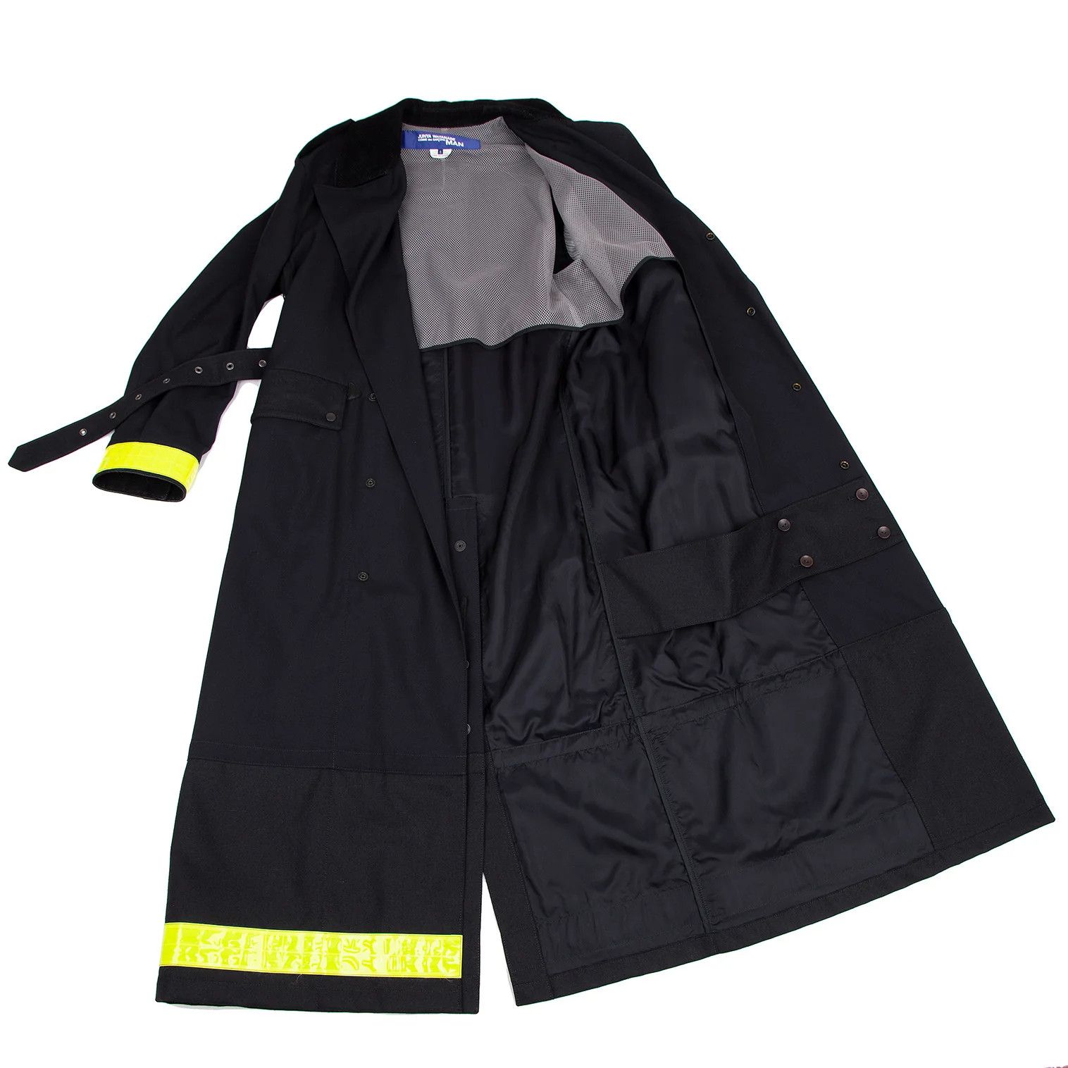 Junya Watanabe Reflective Decor Wool Coat in Navy Yellow, Size S Size US S / EU 44-46 / 1 - 12 Thumbnail