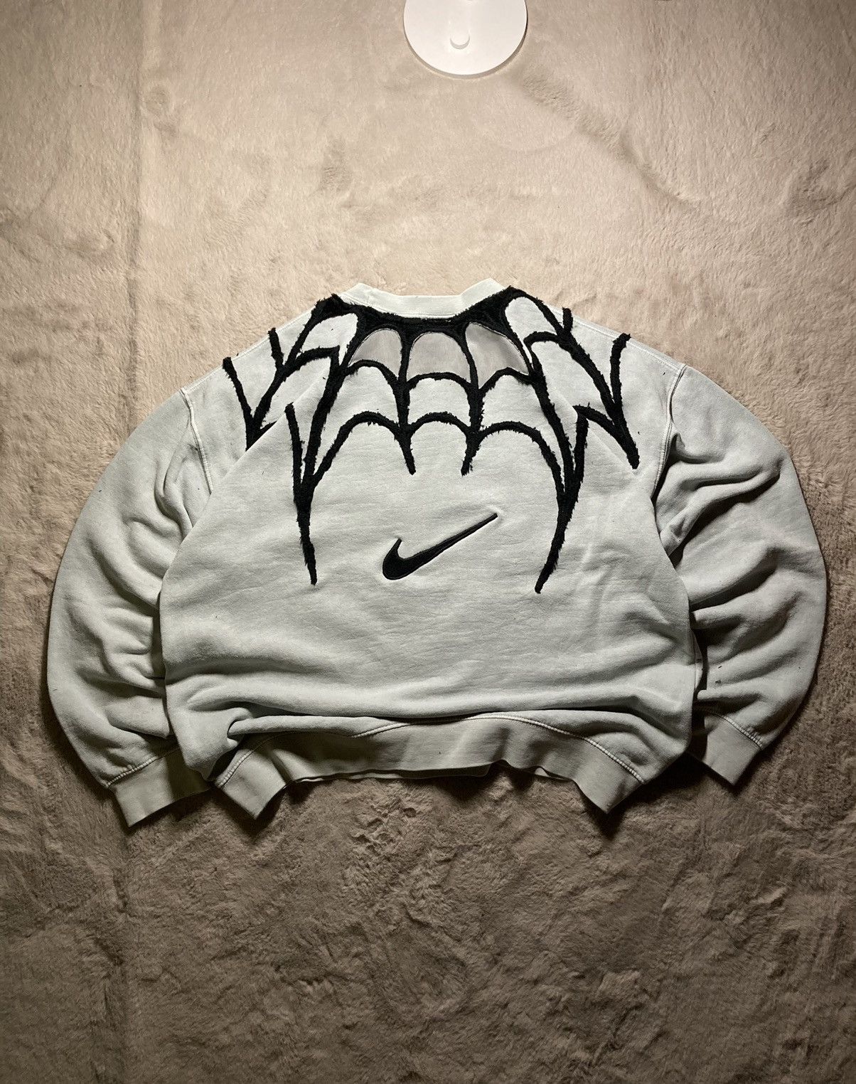 Nike × Vintage ⛩️Nike sweatshirt custom vintage y2k center logo spider web Size US L / EU 52-54 / 3 - 1 Thumbnail