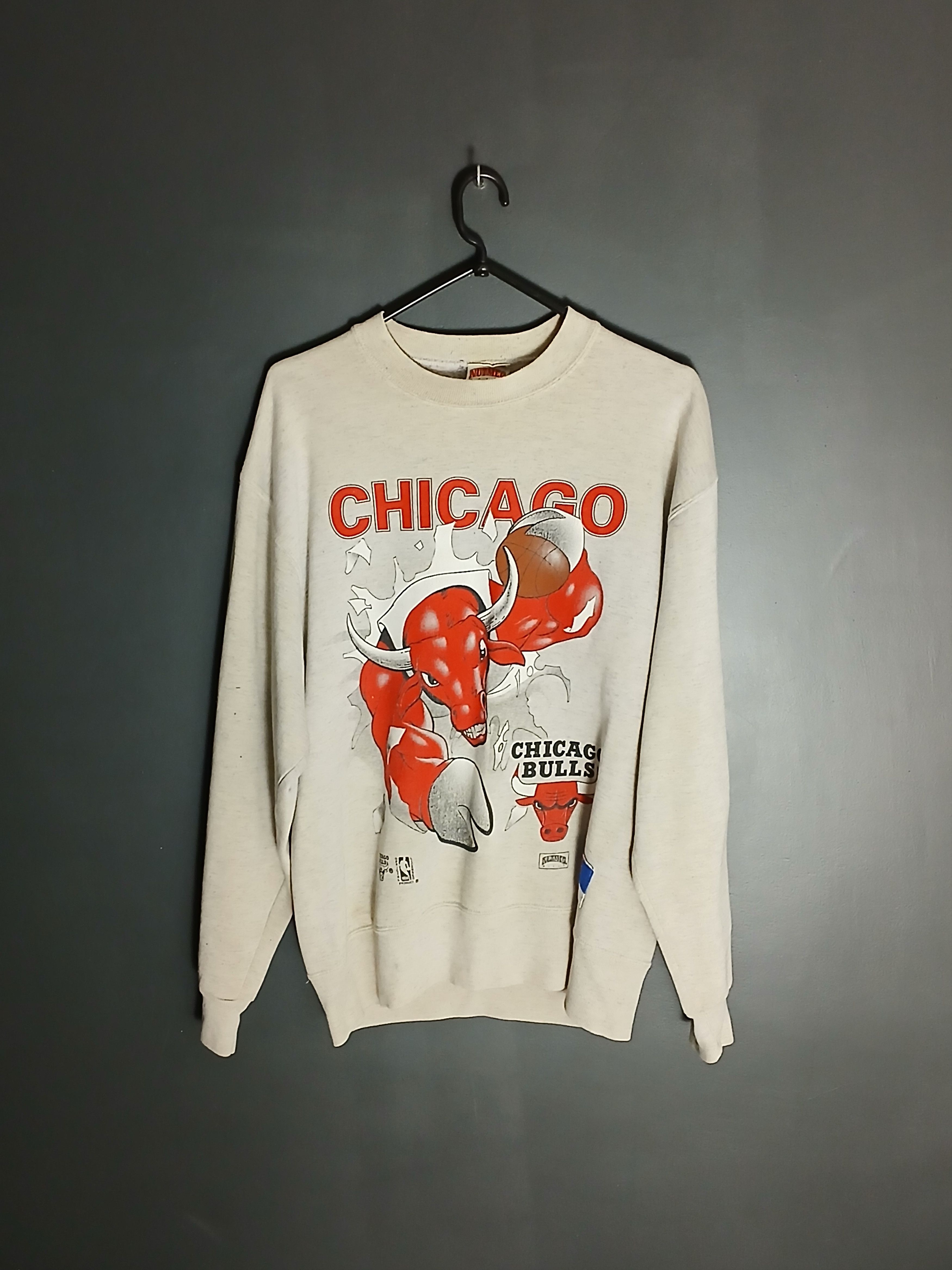 Vintage Nike Chicago Bulls Grey Sweatshirt Nike Vintage Nutmeg NBA
