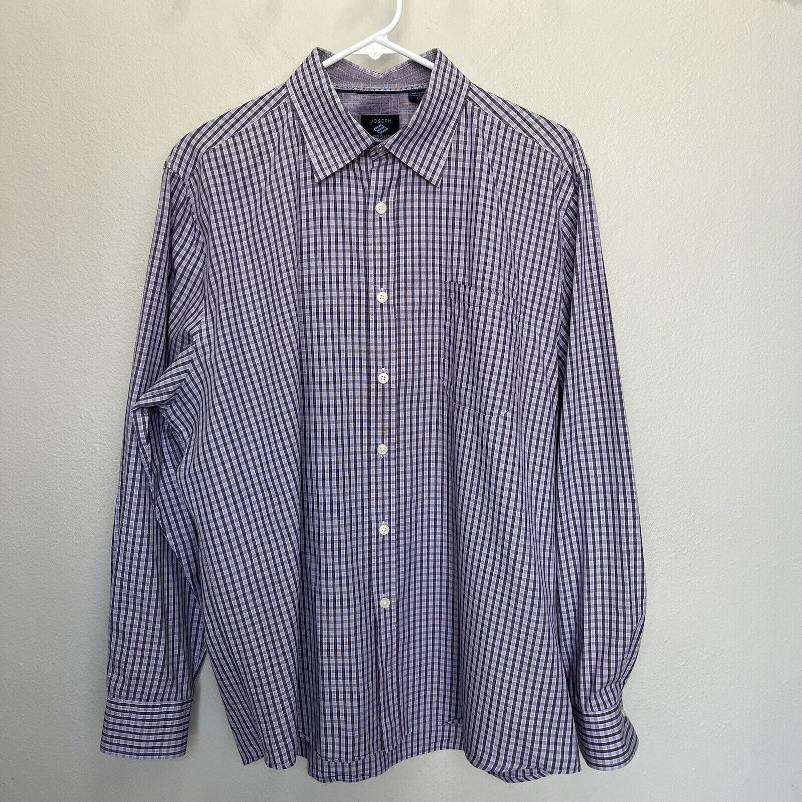 Joseph Abboud Joseph Abboud | Purple Plaid Long Sl Button Shirt Flip Cuff Size US L / EU 52-54 / 3 - 2 Thumbnail