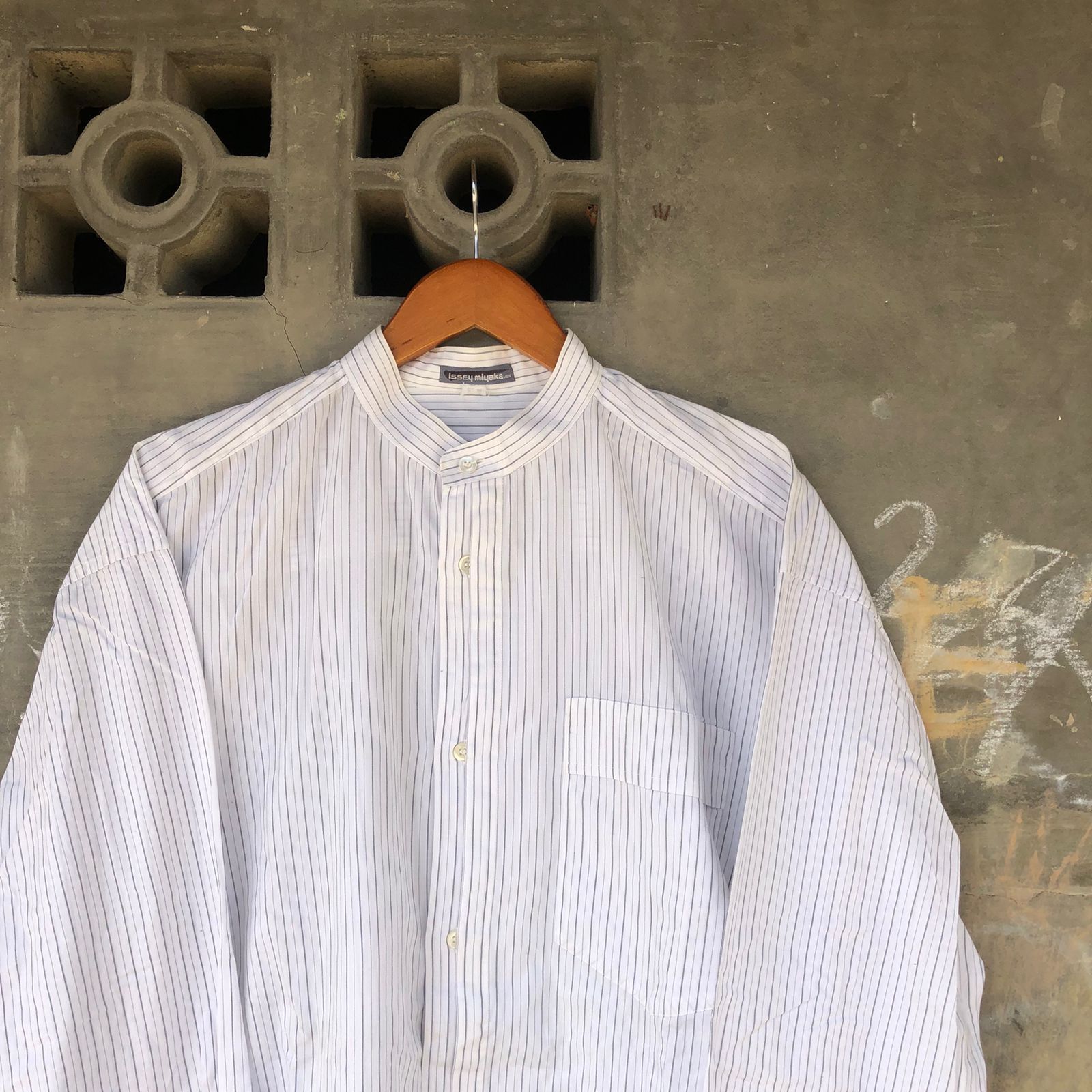 Issey Miyake Vintage 80s Issey Miyake Mandarin Shirt Size US L / EU 52-54 / 3 - 2 Thumbnail