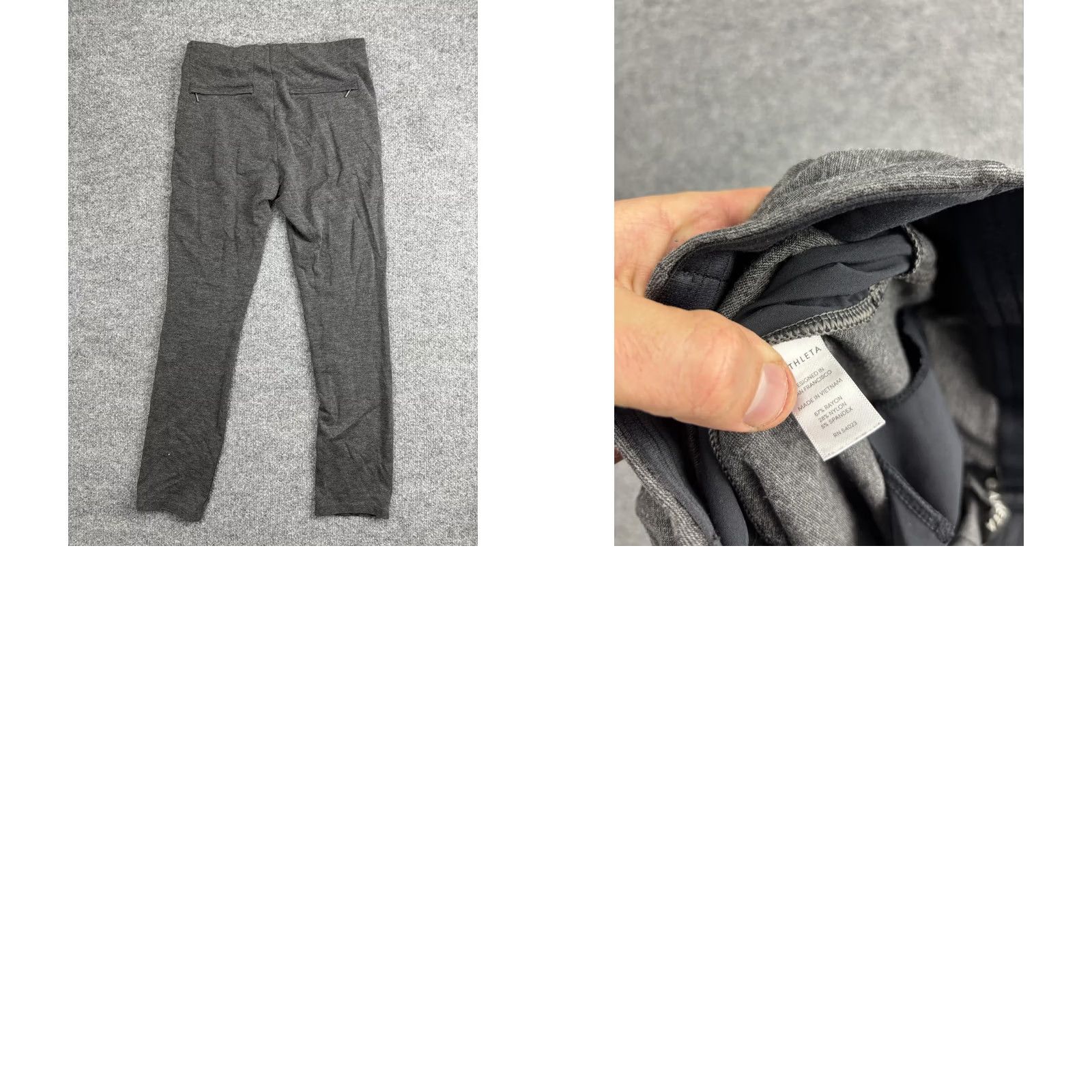 Athleta Athleta Dress Pants Womens 6 Gray Ponte Skinny Leg Stretch Zip Pockets Casual Size 28" / US 6 / IT 42 - 8 Thumbnail