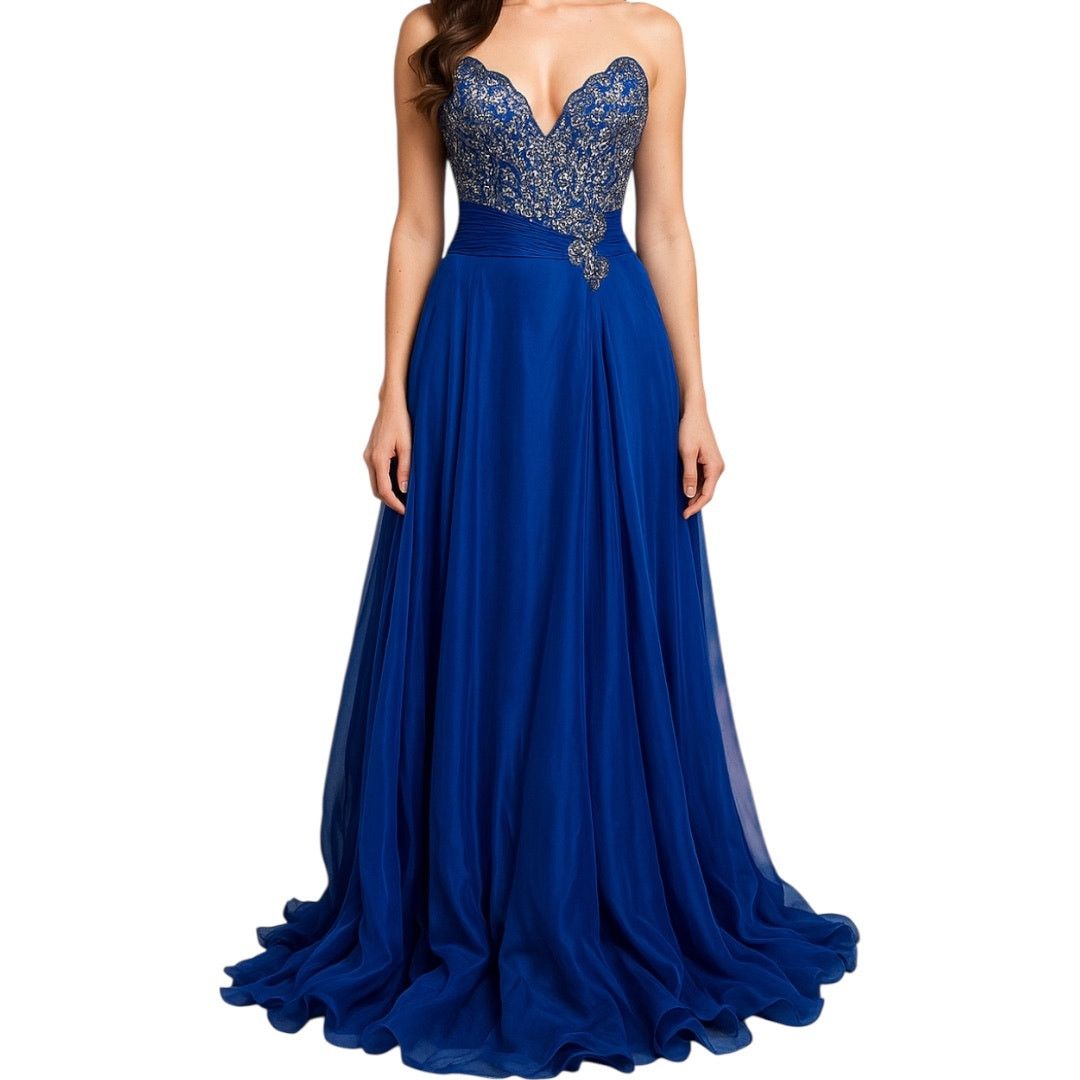 Mac Duggal Sequin Beaded Chiffon Evening Gown Prom Dress 16