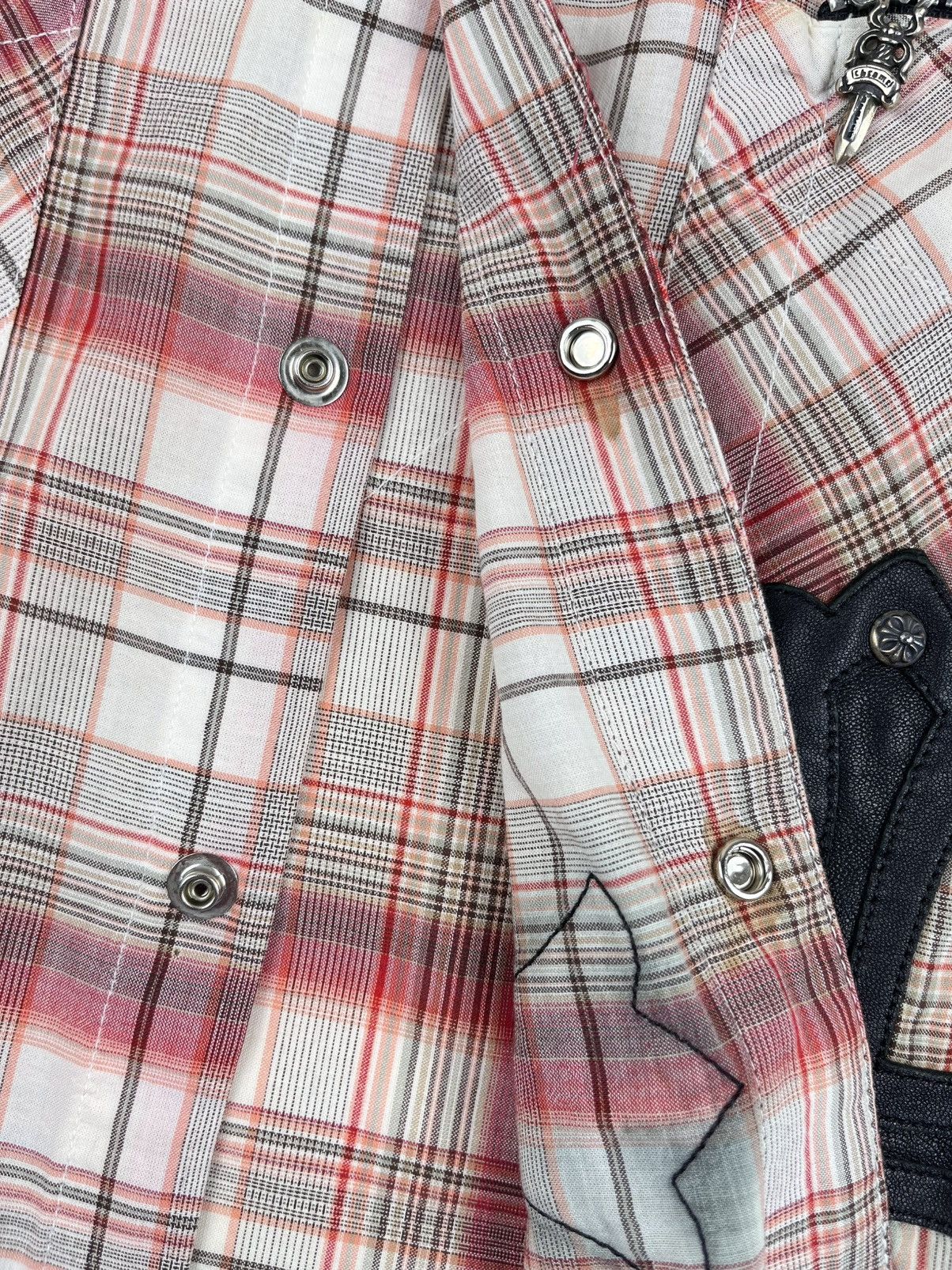 Chrome Hearts Chrome Hearts Oversized Cross Patch Leather Button Up Shirt Size US M / EU 48-50 / 2 - 12 Thumbnail