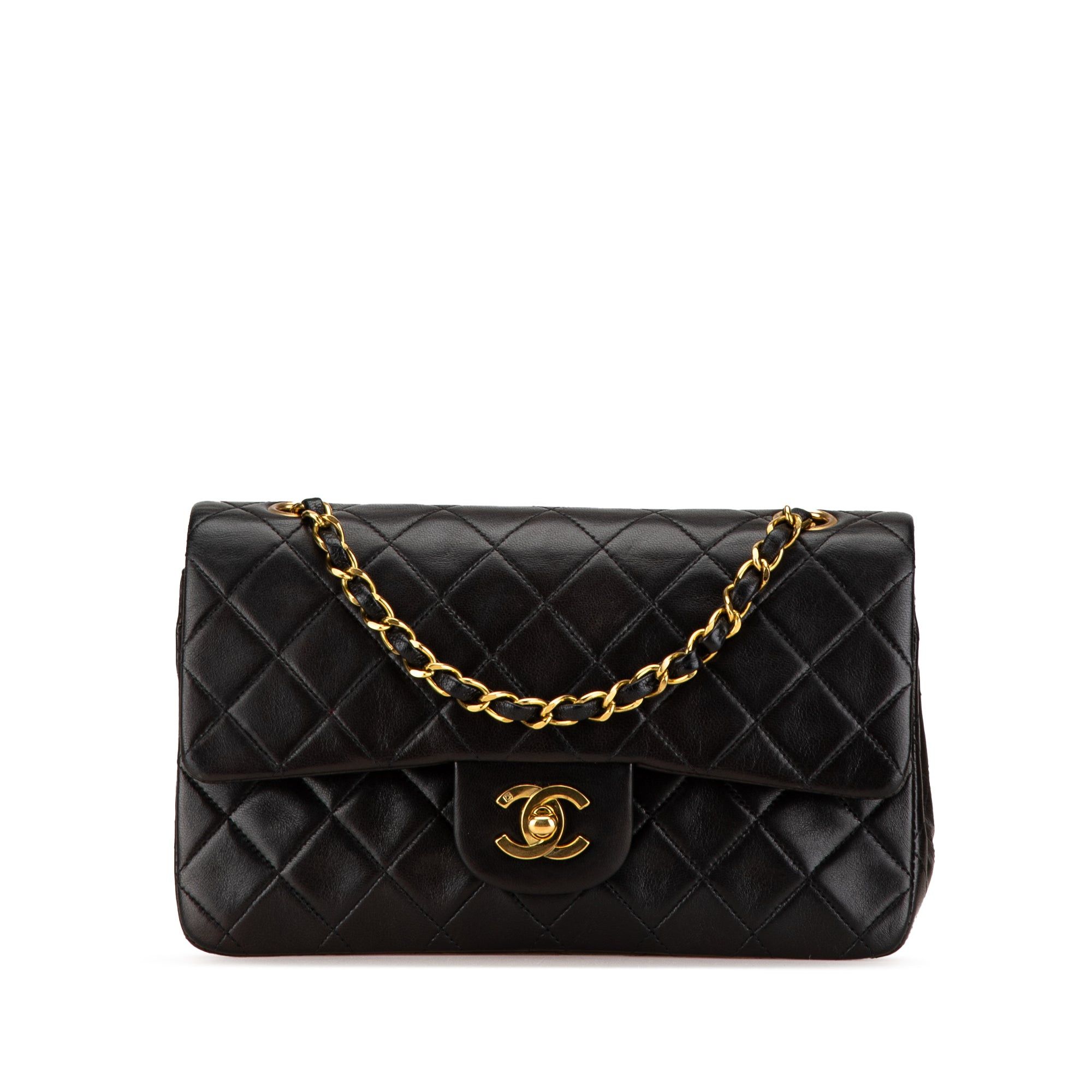 Chanel Chanel Small Classic Lambskin Double Flap Black Size ONE SIZE - 1 Thumbnail