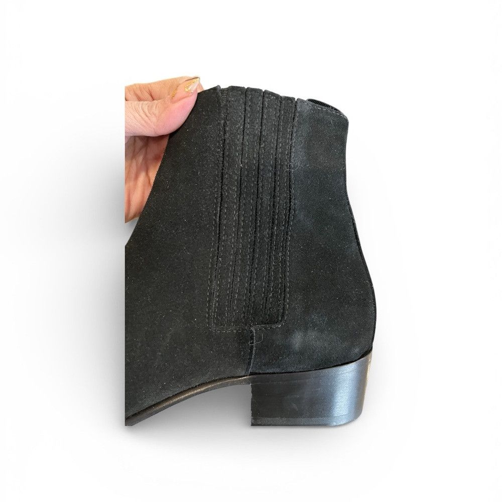 The Kooples The Kooples Suede Heeled Cowboy Chelsea Ankle Boots Black Size US 8 / IT 38 - 4 Thumbnail