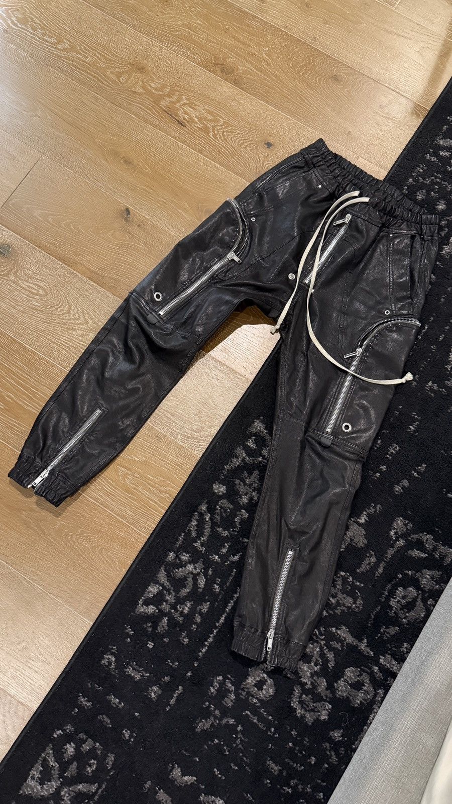 Rick Owens BAUHAUS LEATHER PANTS Size US 32 / EU 48 - 4 Thumbnail