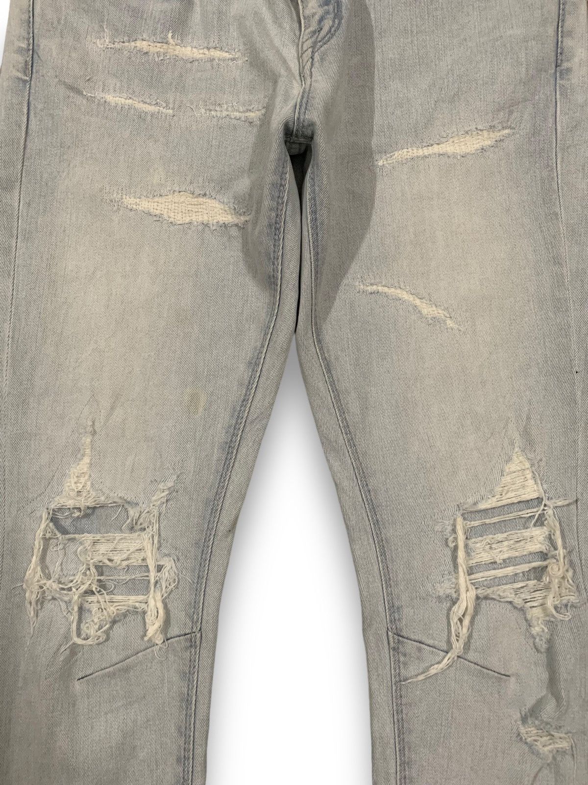Number (N)ine Japanese Brand Gostar De Fuga Patched Distressed Punk Jeans Size US 31 - 6 Thumbnail