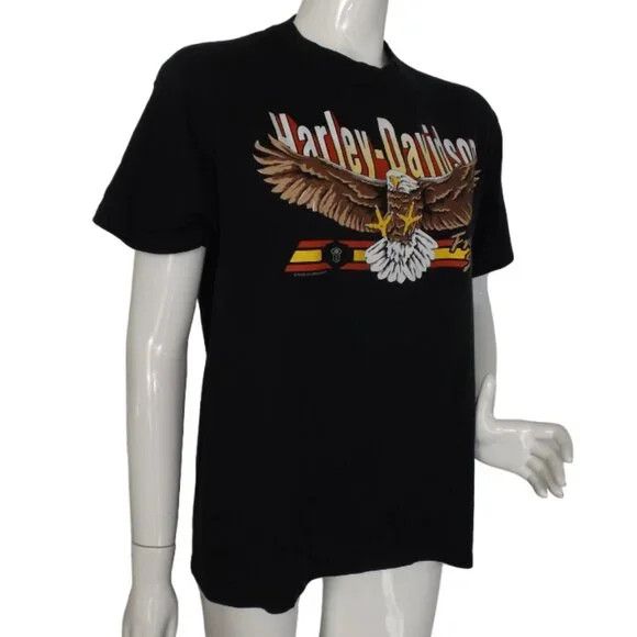 Harley Davidson 1988 Harley Davidson Tshirt, Attacking Eagle, Woodstock NY Size US L / EU 52-54 / 3 - 2 Thumbnail