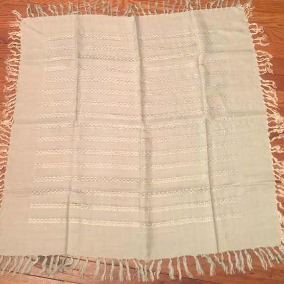 Vintage Vintage Blue Scarf Handkerchief Size ONE SIZE - 2 Thumbnail