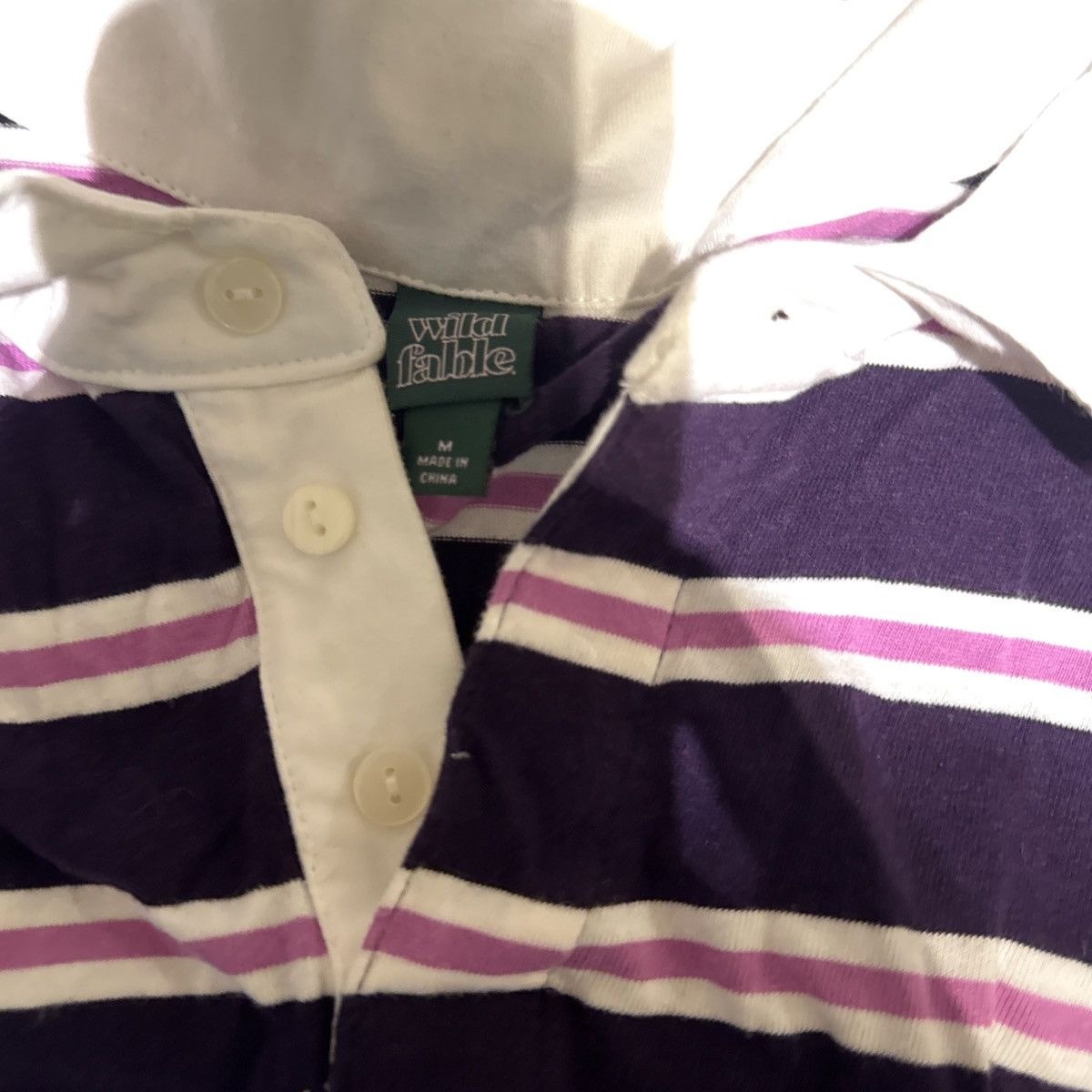 Other Purple and white striped long sleeve polo Size M / US 6-8 / IT 42-44 - 2 Thumbnail