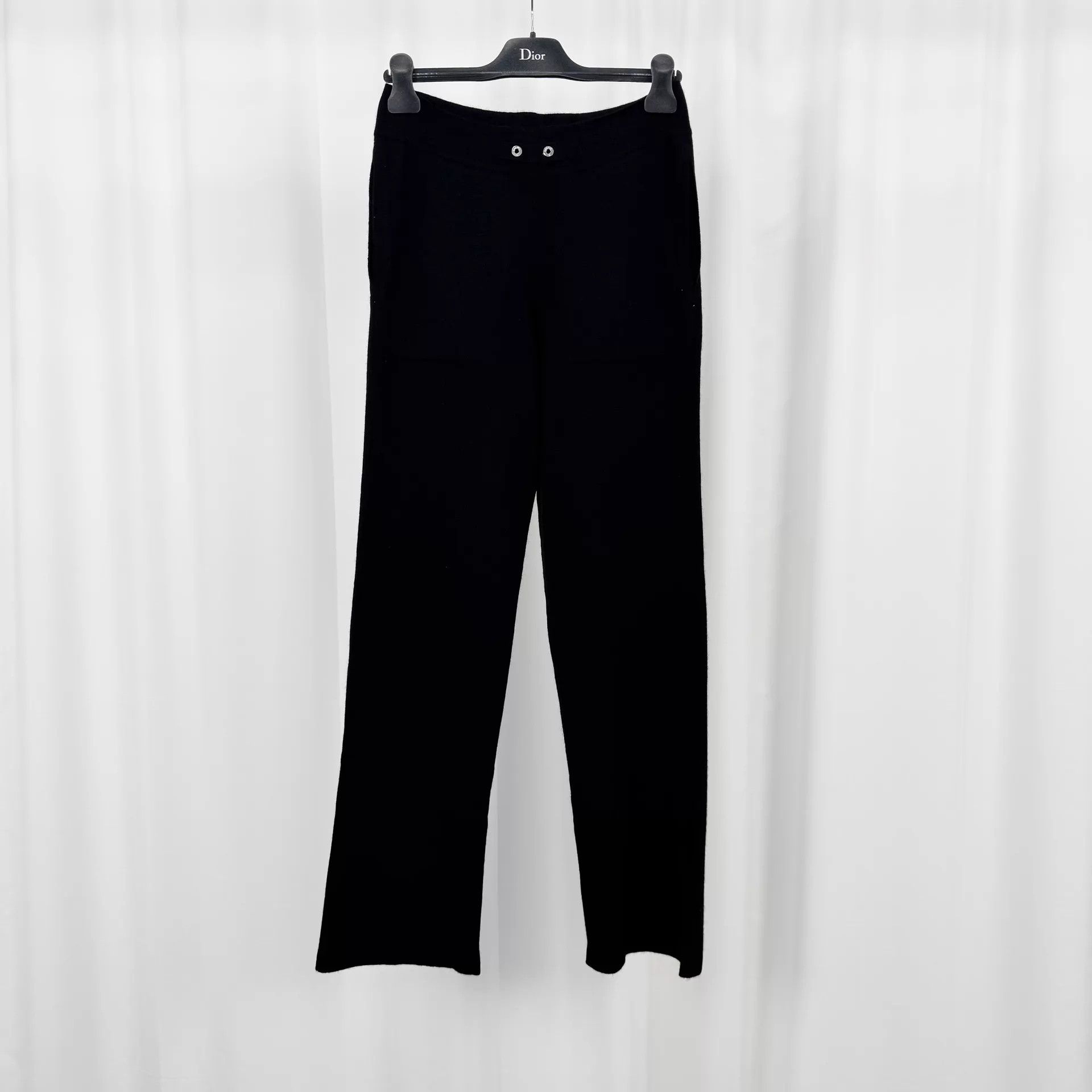 Chanel Chanel Black Cashmere Knit Pants 34 Drawstring Missing 98N Size 25" / US 0 / IT 36 - 1 Thumbnail