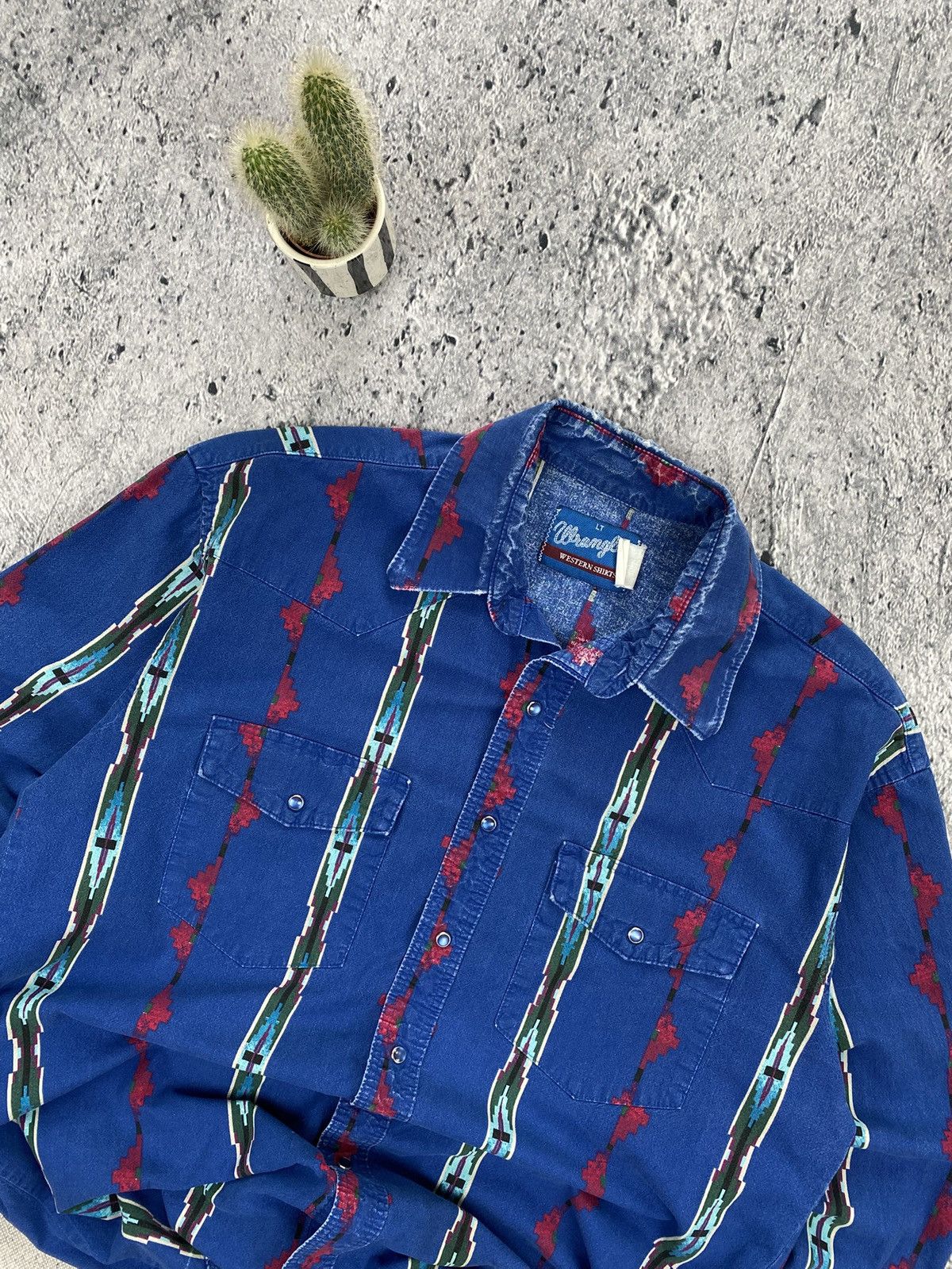 Wrangler Vintage 90’ Wrangler Western Shirt USA Streetwear Size US L / EU 52-54 / 3 - 3 Thumbnail