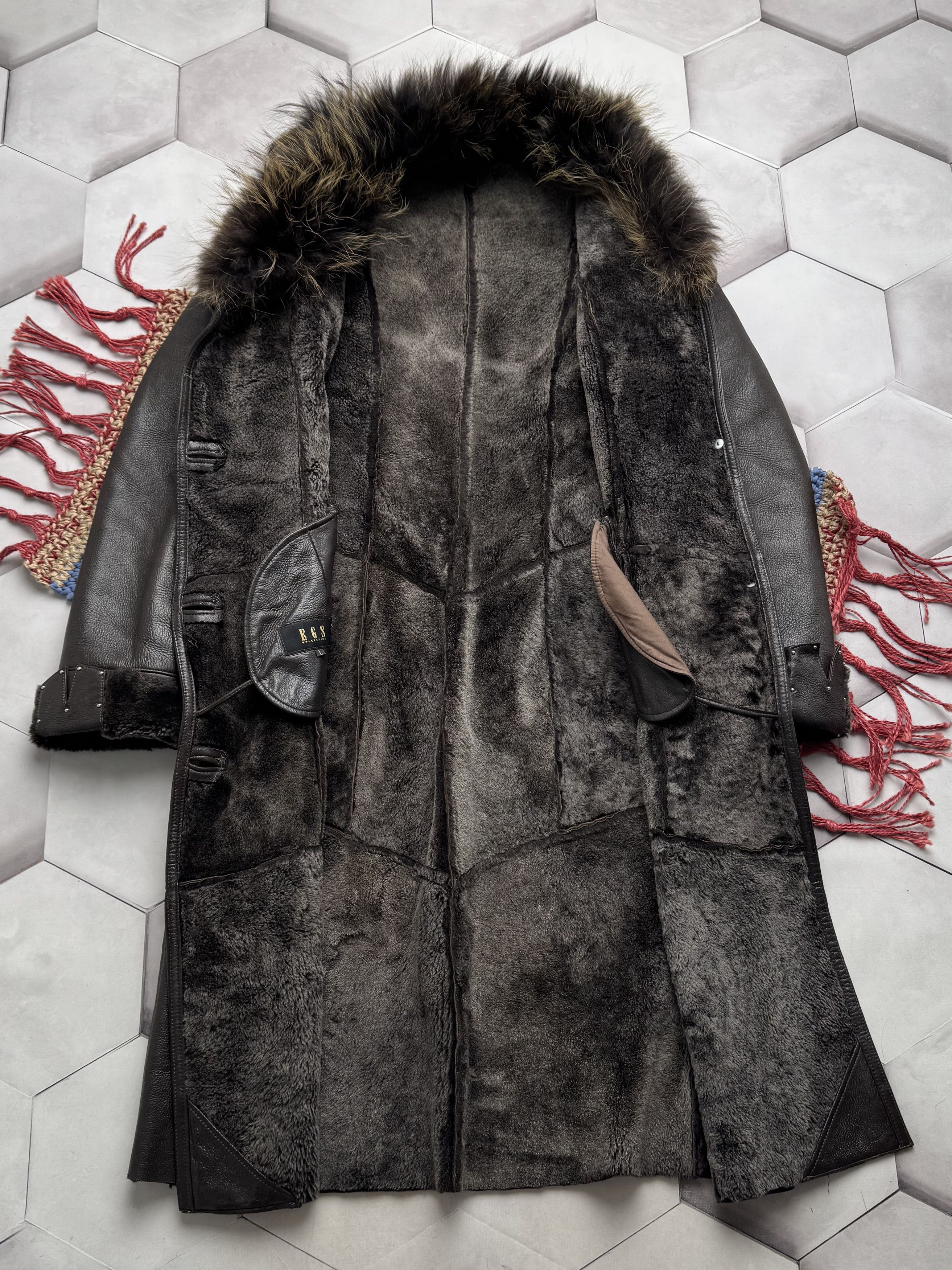 Vintage Vintage Real Sheepskin Coat (E4) Size L / US 10 / IT 46 - 6 Thumbnail
