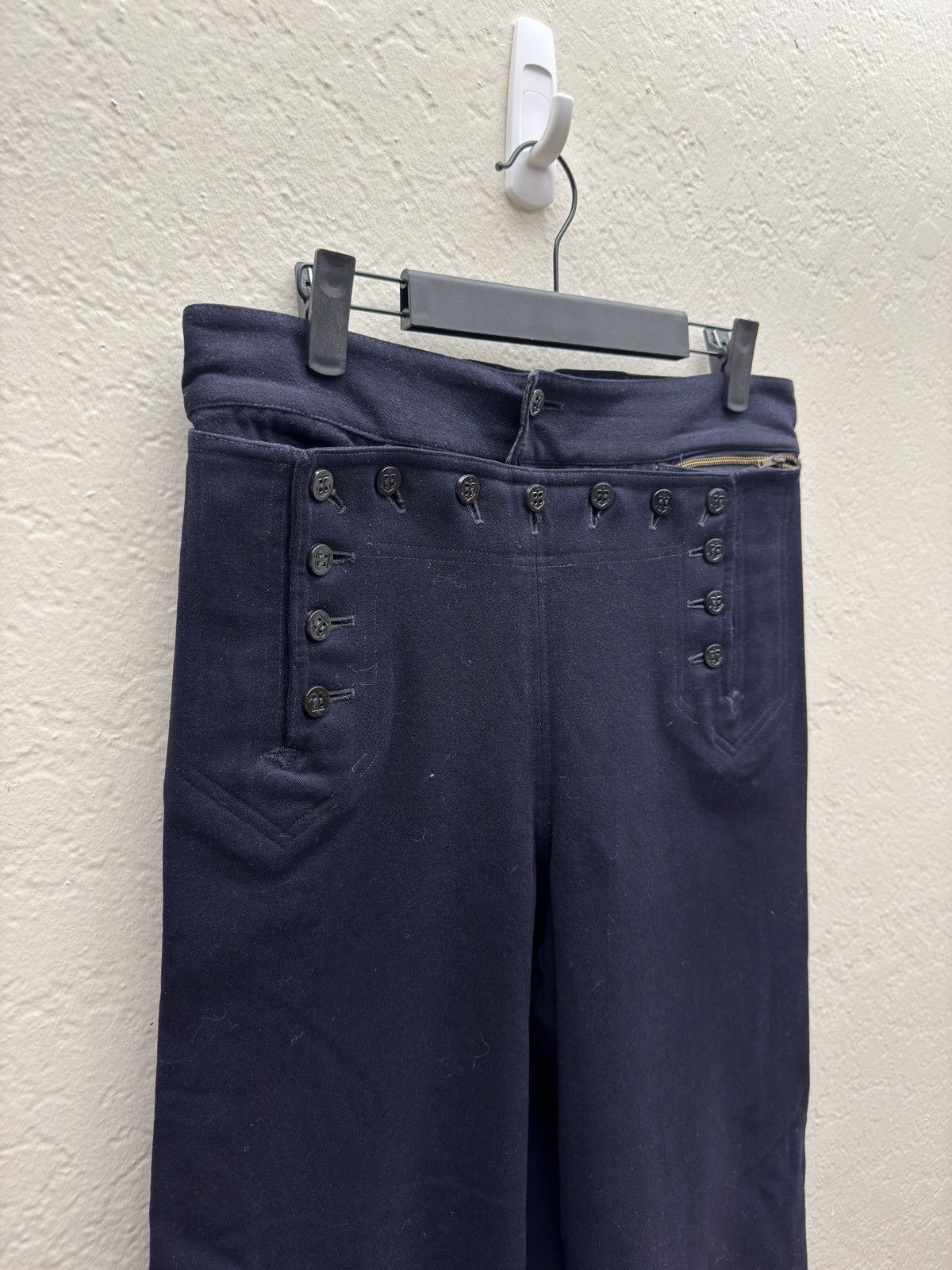 Vintage Vintage US Navy Sailor Wool Flared Pants Size US 30 / EU 46 - 3 Thumbnail