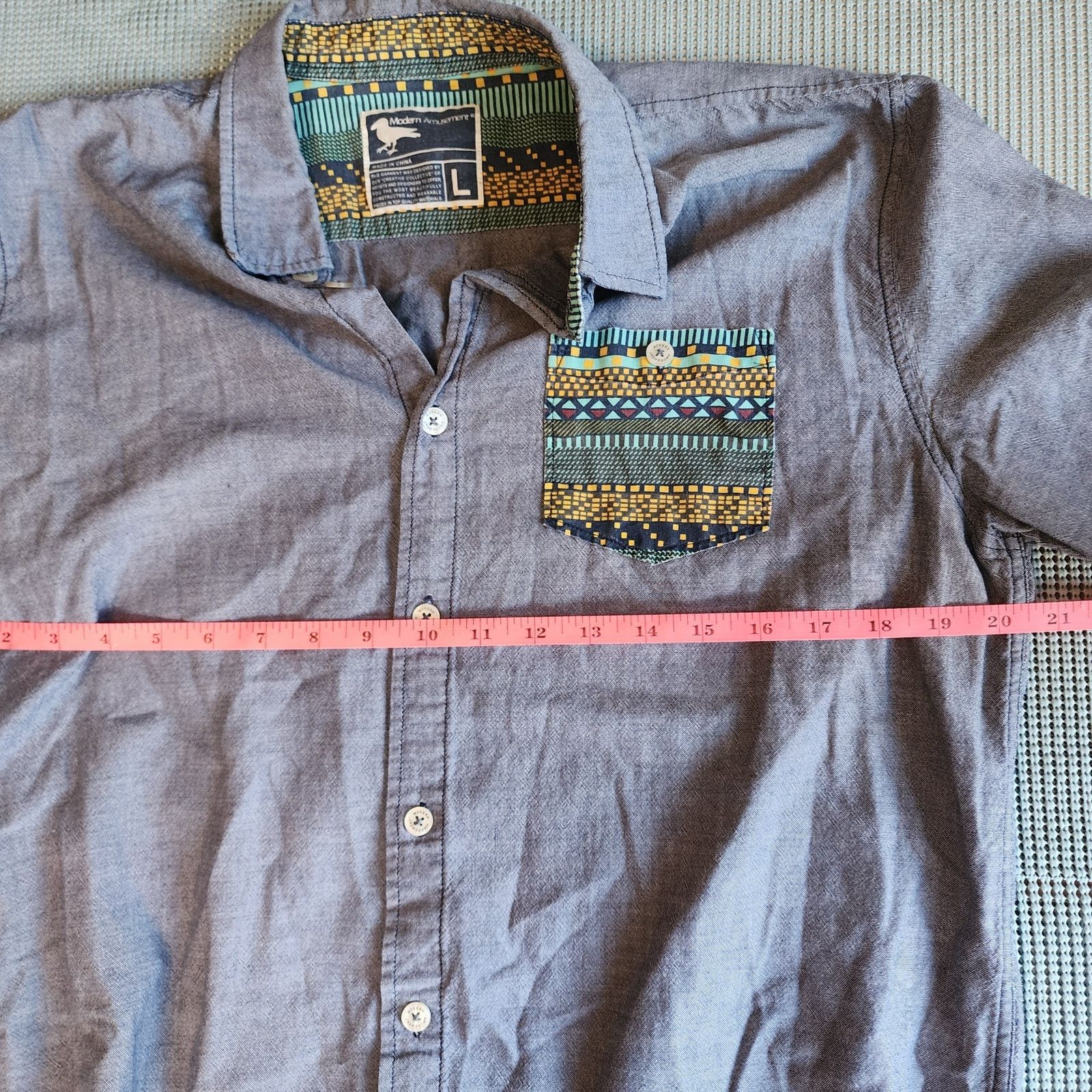 Modern Amusement Modern Amusement Large Men's Short Sleeve Graphic Pocket Size US L / EU 52-54 / 3 - 5 Thumbnail