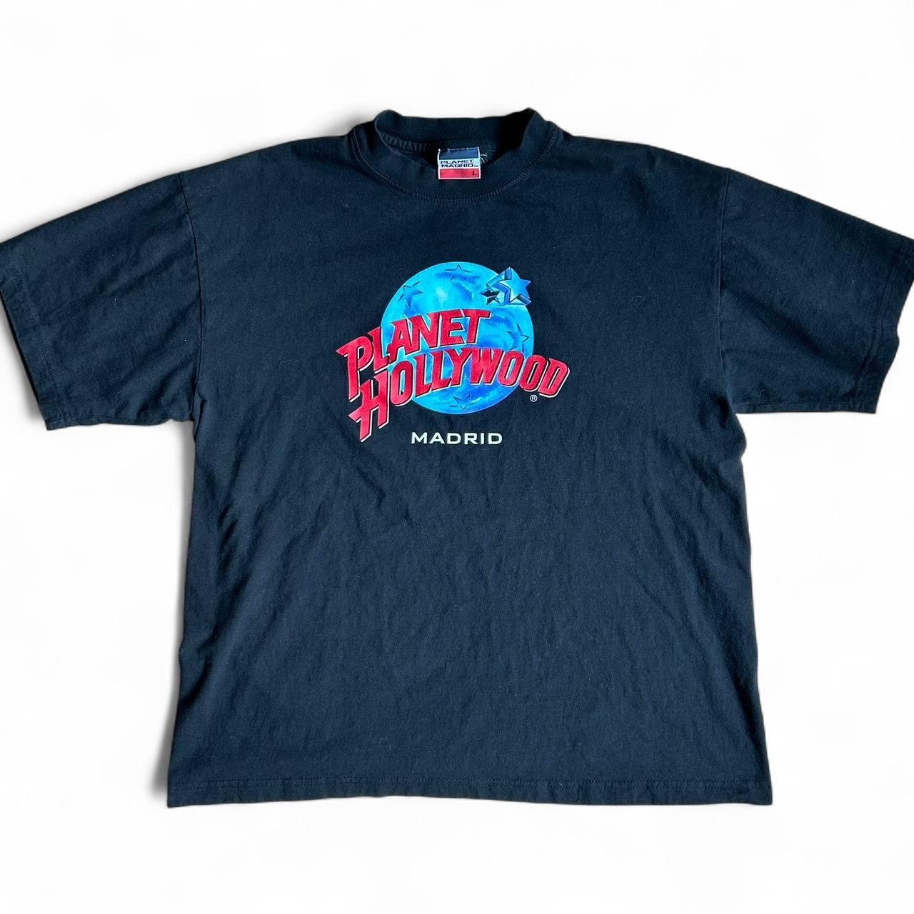 Planet Hollywood 90s Vintage Planet Hollywood Madrid Spain black t-shirt Size US L / EU 52-54 / 3 - 1 Thumbnail