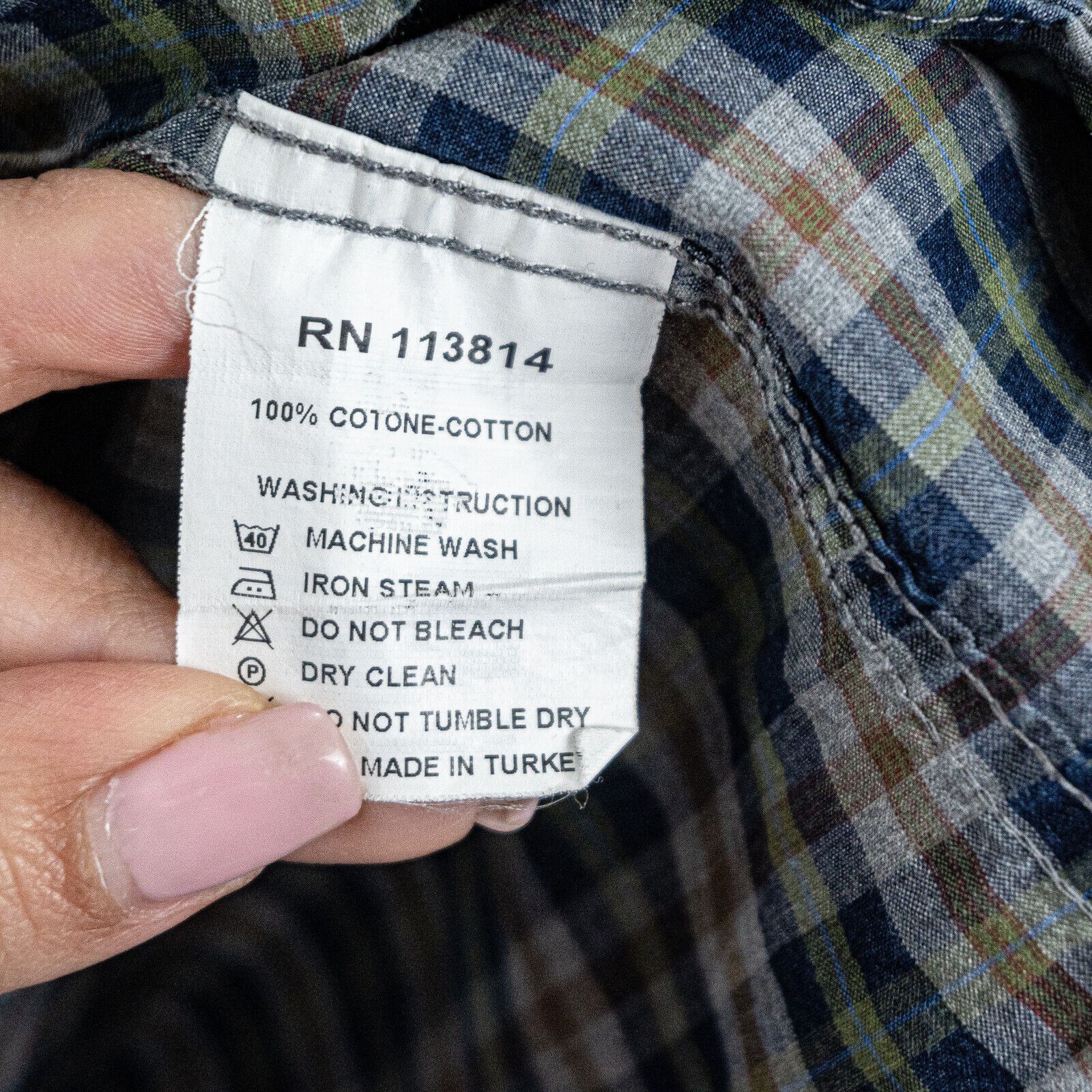 Billy Reid BILLY REID Standard Cut Button up Shirt Gray color check Size US XXL / EU 58 / 5 - 6 Thumbnail