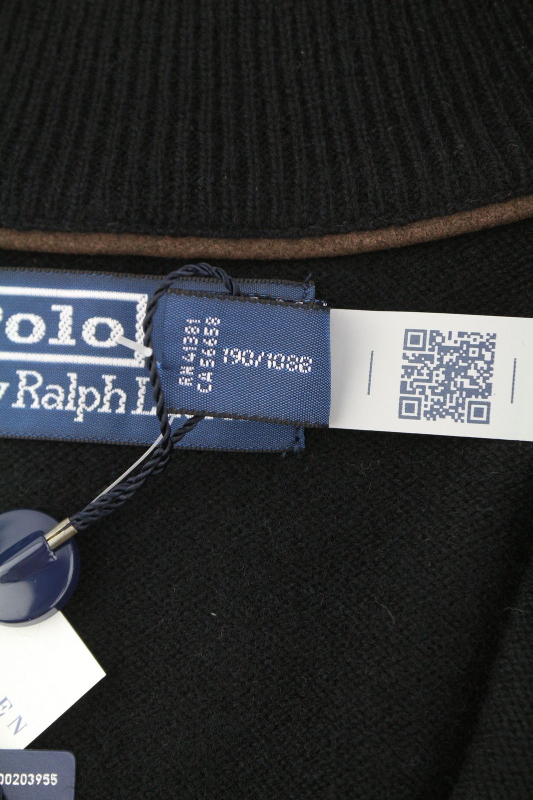 Ralph Lauren BLACK 2XL Half Zip Neck Wool Pullover Jumper 86939 Size US XXL / EU 58 / 5 - 8 Thumbnail