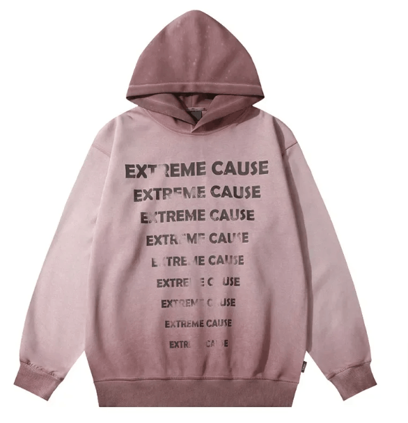 Japanese Brand × Vintage "Extreme Cause-Red-L" Oversized Hoodie Size US L / EU 52-54 / 3 - 1 Thumbnail