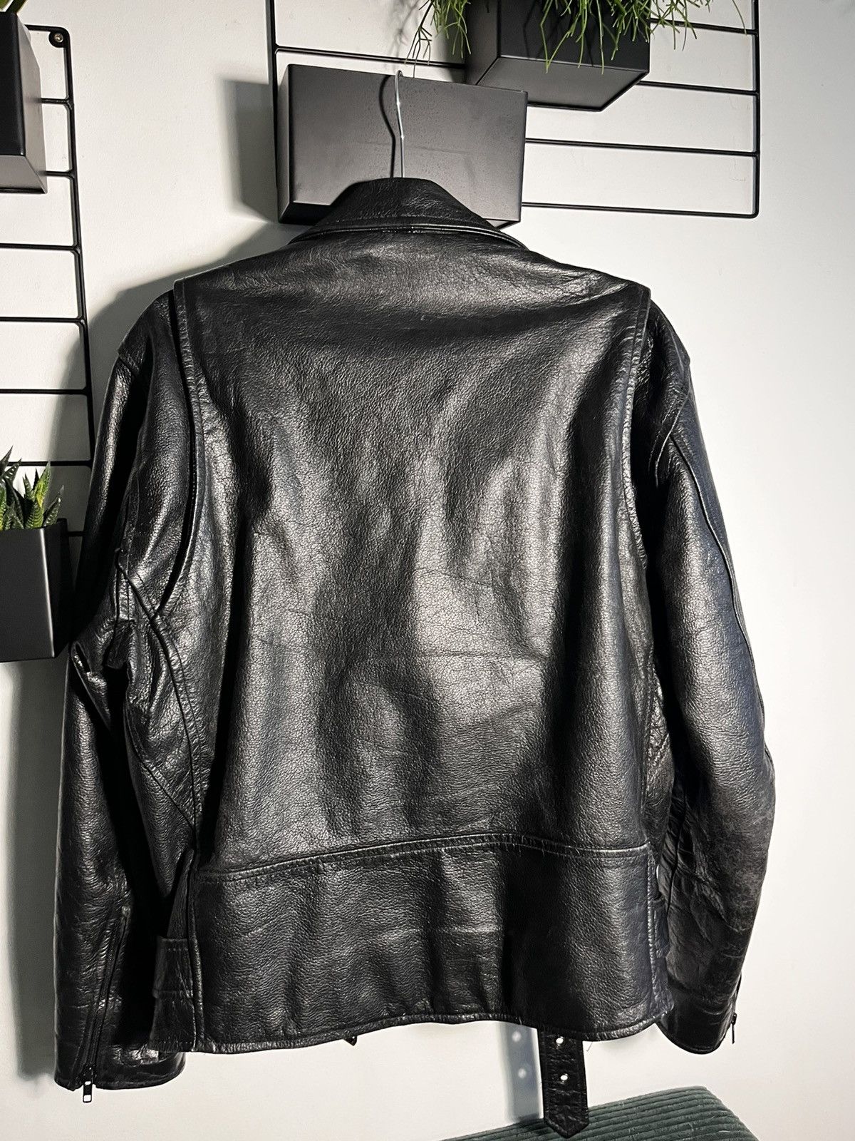 Genuine Leather Jacket real leather biker vintage retro motor trash cyber Size M / US 6-8 / IT 42-44 - 5 Thumbnail