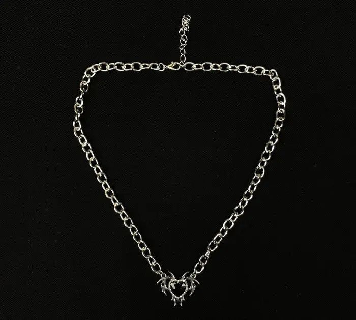 Jewelry Crystal Heart Chain Necklace Size ONE SIZE - 4 Thumbnail