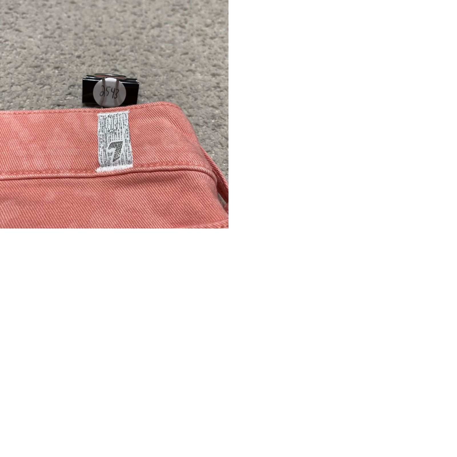 7 For All Mankind 7 For All Mankind Jeans Womens 26 Pink Jacquard Skinny Low Rise Gwenevere Size 26" / US 2 / IT 38 - 9 Thumbnail
