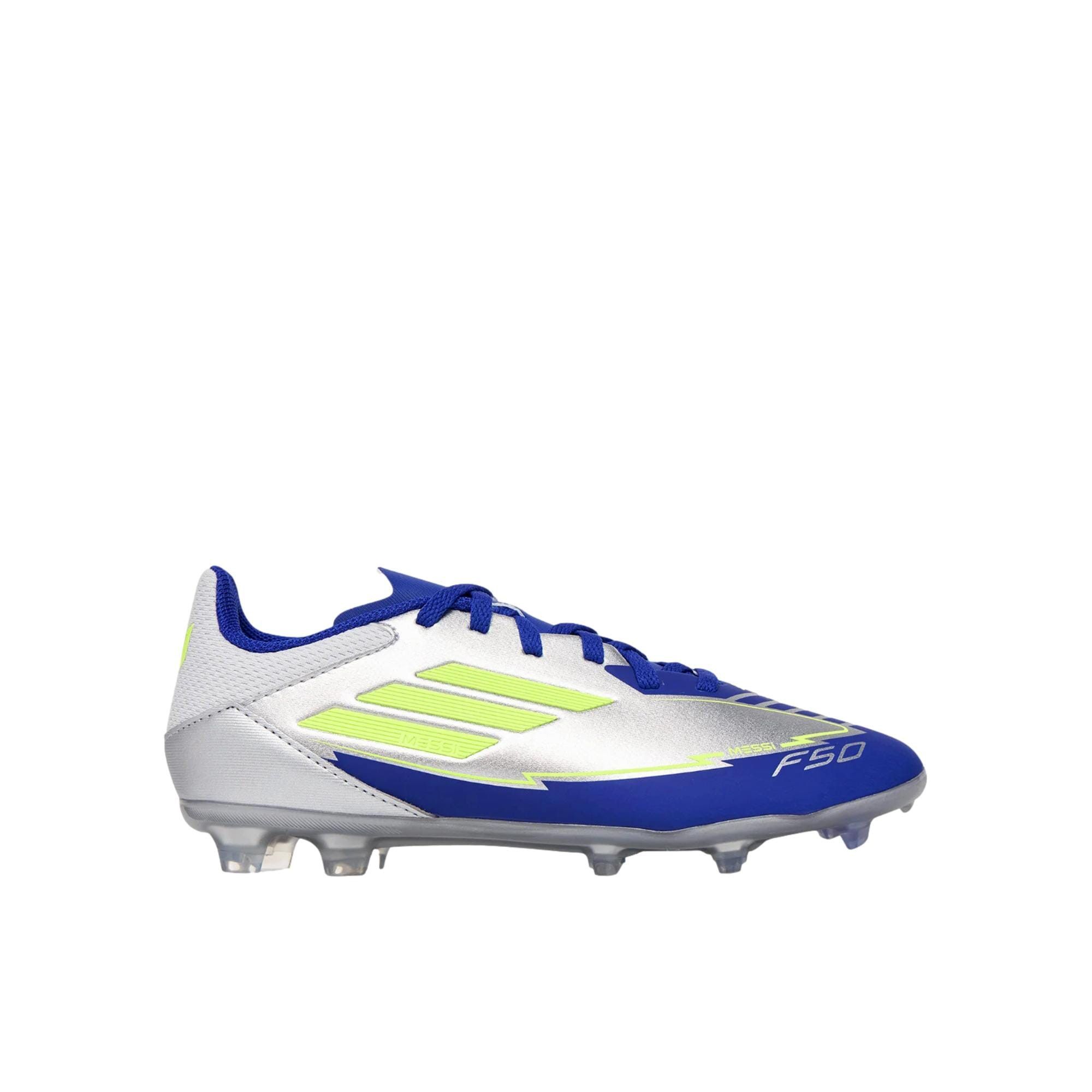 Adidas F50 League FG/MG J Messi Silver Metallic IH0924 Size US 6 / EU 39 - 1 Thumbnail