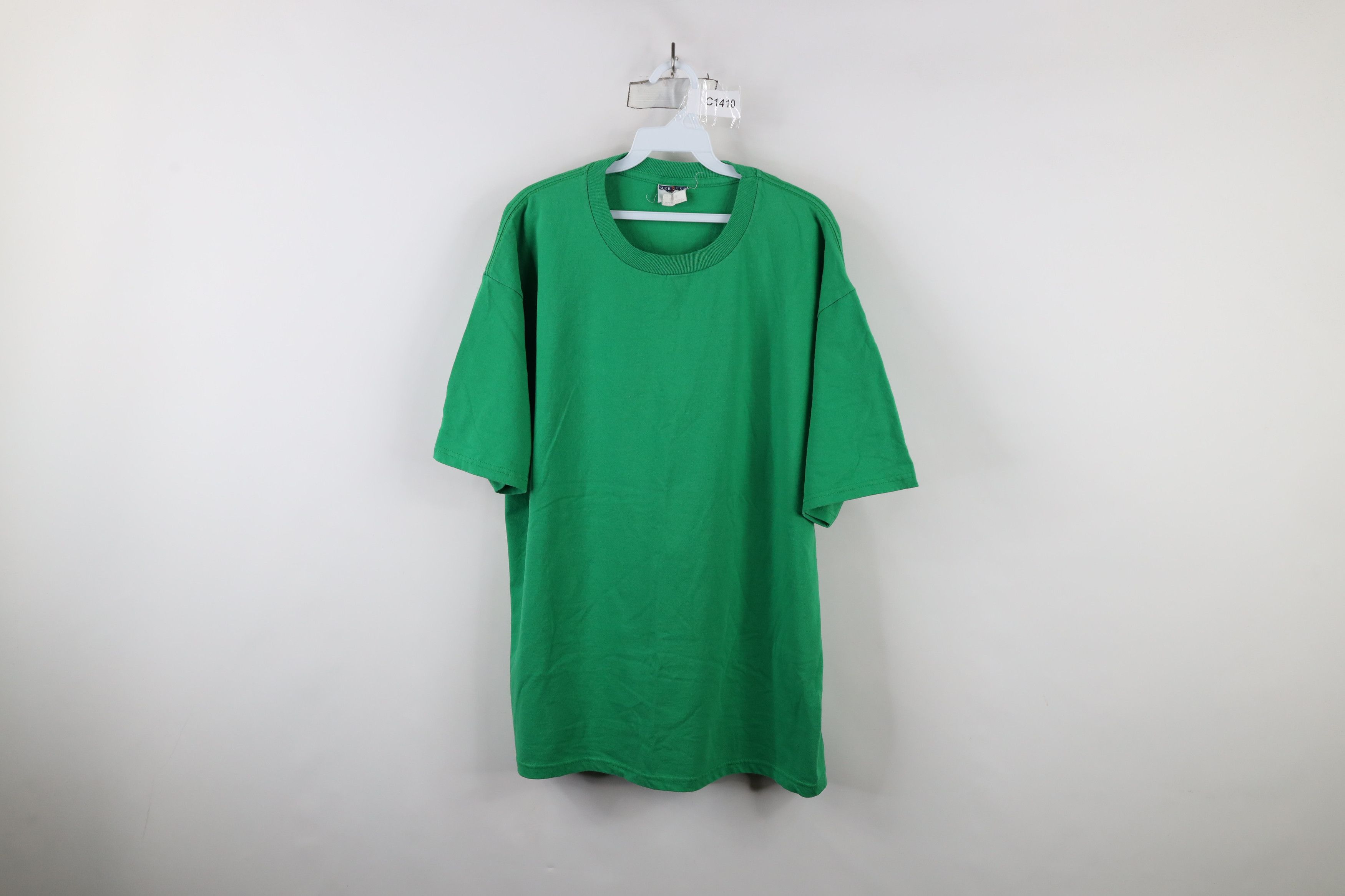 Vintage Vintage 90s Streetwear Short Sleeve T-Shirt Kelly Green Size US XL / EU 56 / 4 - 1 Thumbnail