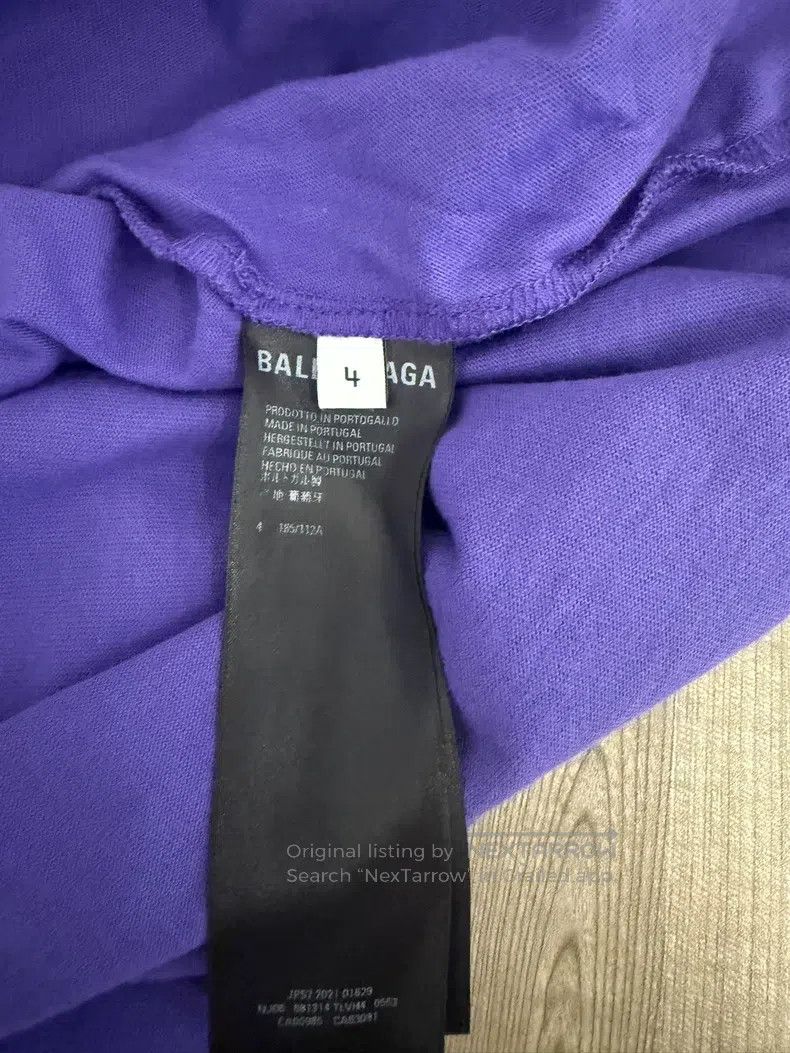Balenciaga Balenciaga Violet Bebe Crystal Short Sleeve T-Shirt Size US XL / EU 56 / 4 - 4 Thumbnail