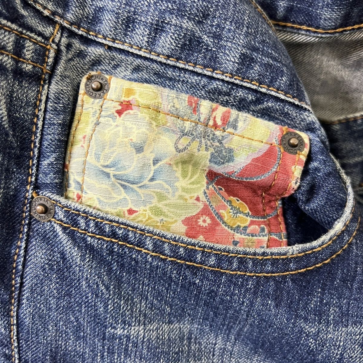 Japanese Brand VTG TAKEO KIKUCHI PATCHWORK JEAN Size US 36 / EU 52 - 6 Thumbnail