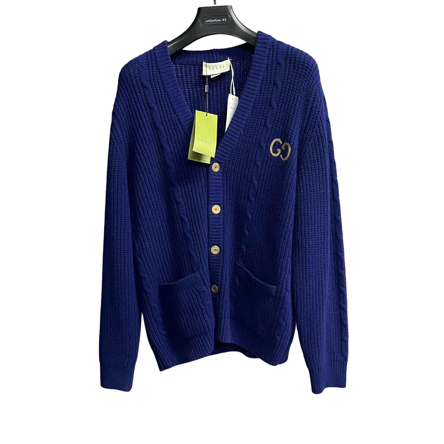Gucci Gucci LOVED Tiger Head Sweater Blue/Yellow | Grailed