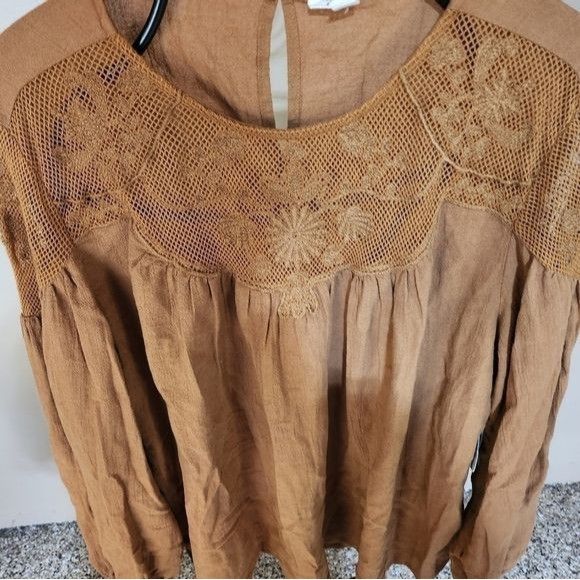 Designer a.n.a Copper Long Sleeve Pullover Unique Designed Sz. XXL Bl Size XXL / US 16-18 / IT 52-54 - 3 Thumbnail