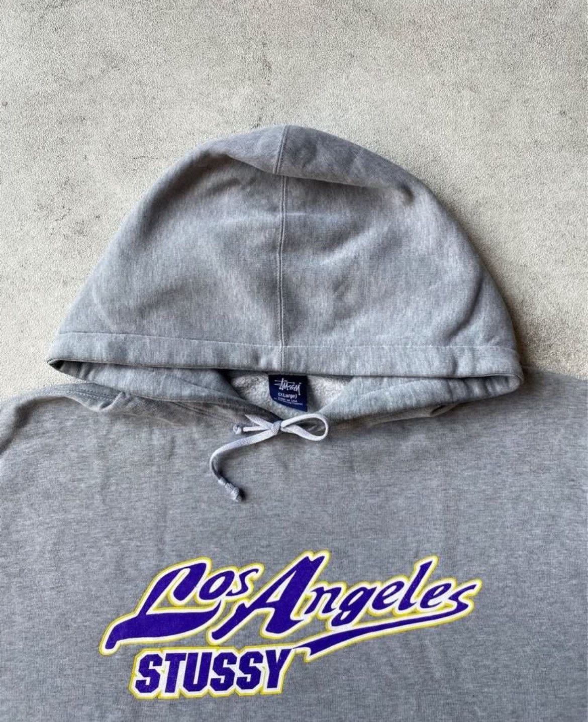 Stussy × Vintage Stussy la lakers Sweater Hoodie Vintage 90s Size US XL / EU 56 / 4 - 2 Thumbnail