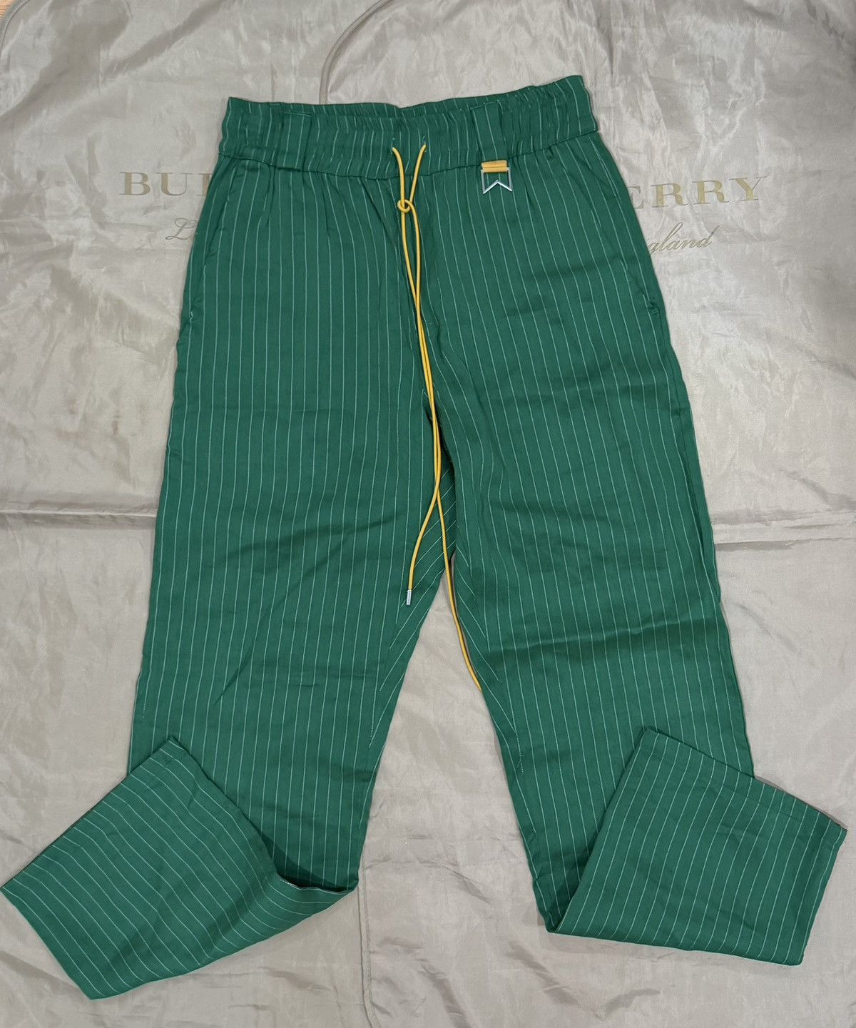 Rhude Rhude Green Pinstripe Trousers size L Size US 34 / EU 50 - 1 Thumbnail