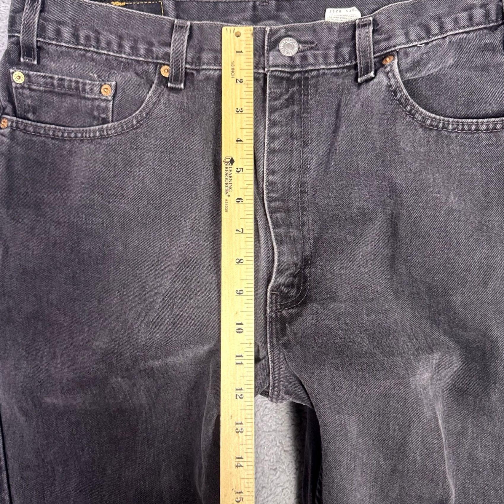 Levi's VINTAGE Levi's 505 Jeans Men 36x33 USA Made Paper Tag Black 90s Y2K Grunge Rock 5-Pocket Denim Straight Regular Mens Size US 36 / EU 52 - 7 Thumbnail