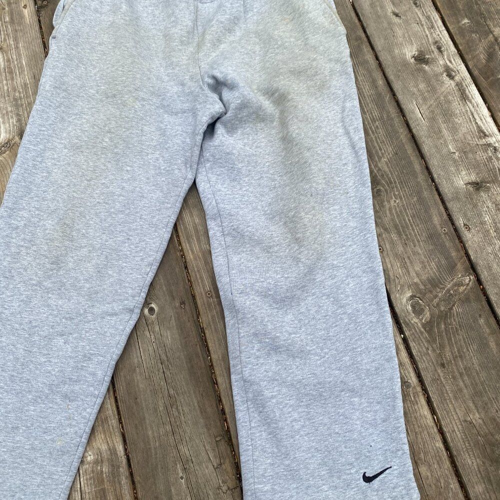 Nike × Vintage Vintage 90s Nike Sweatpants Gray TRASHED Large Size US 34 / EU 50 - 3 Thumbnail