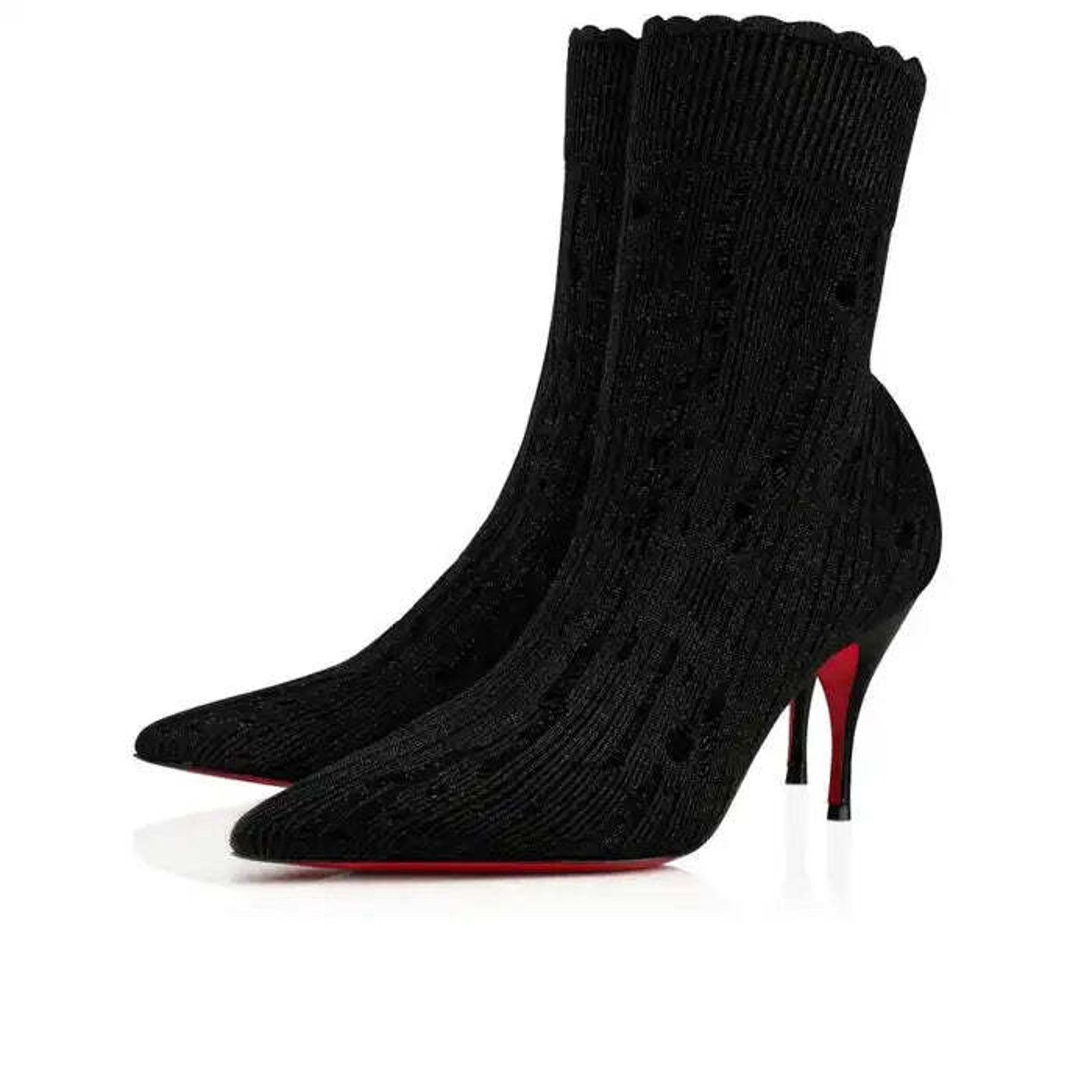 Christian Louboutin Christian Louboutin Sandrine 80 Black Stretch Sock Kitten Size US 6.5 / IT 36.5 - 1 Thumbnail