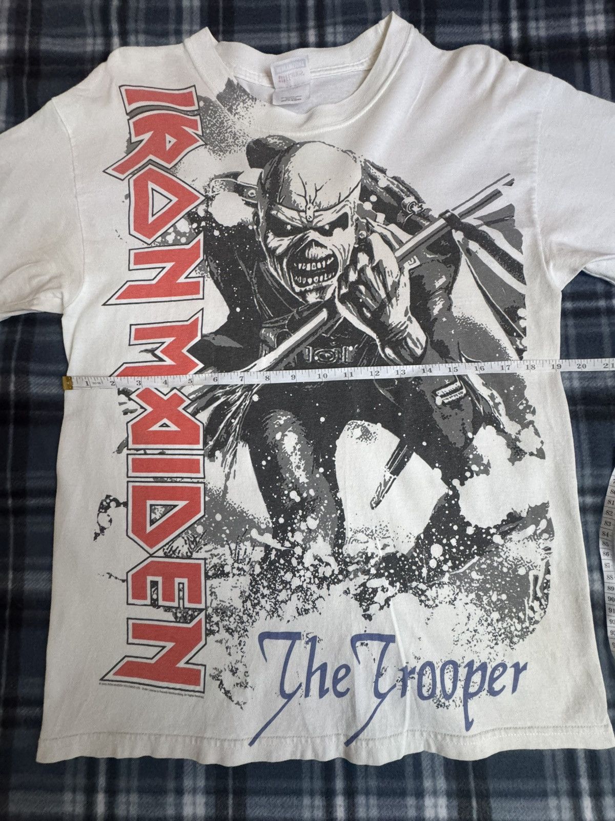 Gildan Iron Maiden The Trooper Big Print white t-shirt Size US M / EU 48-50 / 2 - 4 Thumbnail