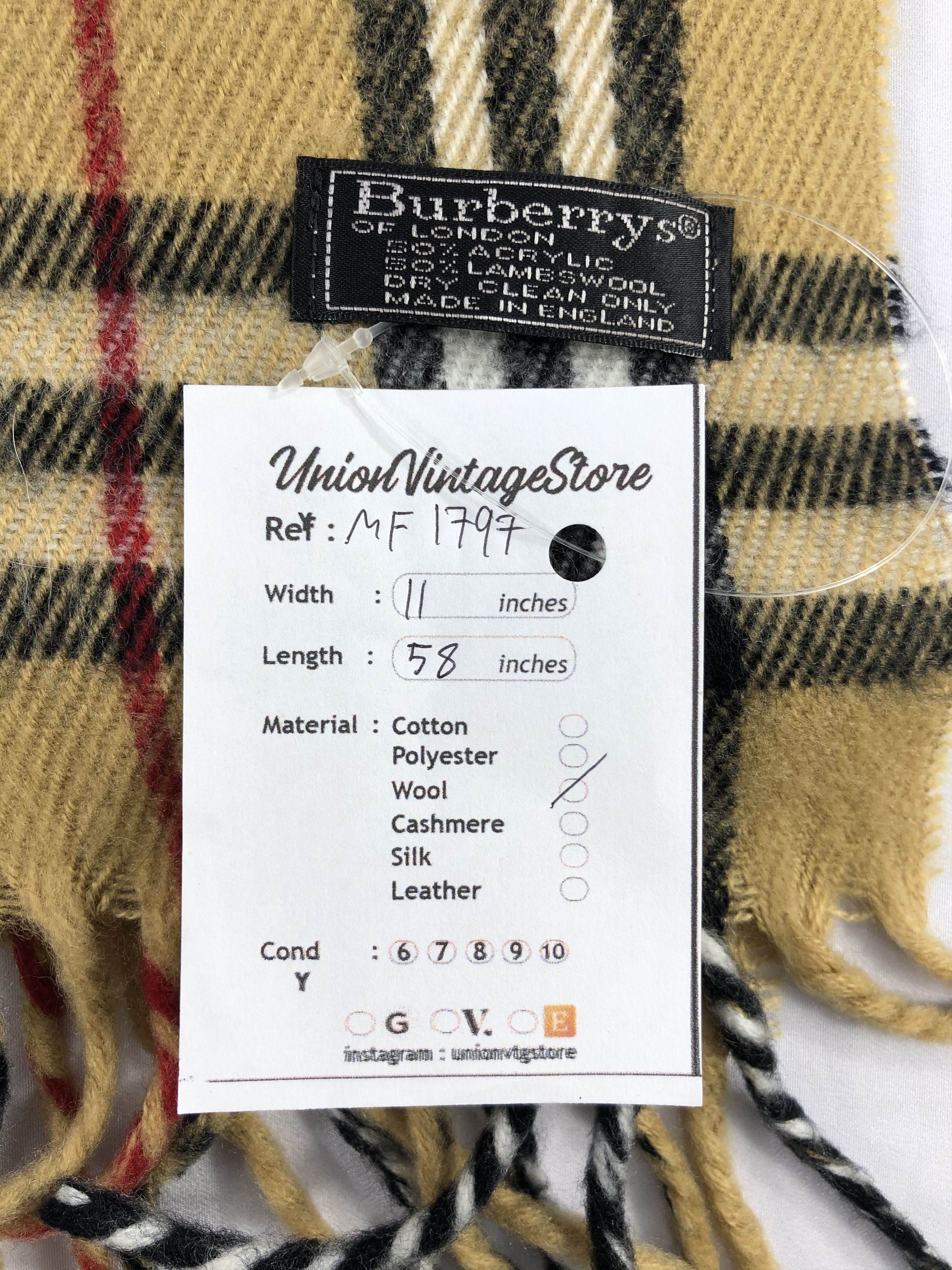 Burberry Vintage Burberry Scarf/Muffler/Neckwear MF1797 Size ONE SIZE - 5 Thumbnail