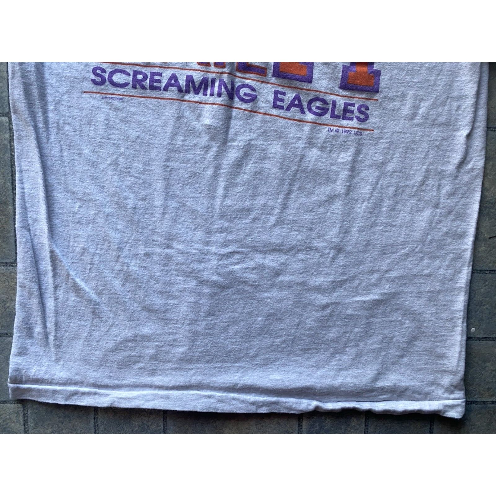 Hanes VINTAGE Hanes T-Shirt 90s Minnesota State Screaming Eagles M Gray USA Made Men Short Sleeve Shirt Size US M / EU 48-50 / 2 - 2 Thumbnail