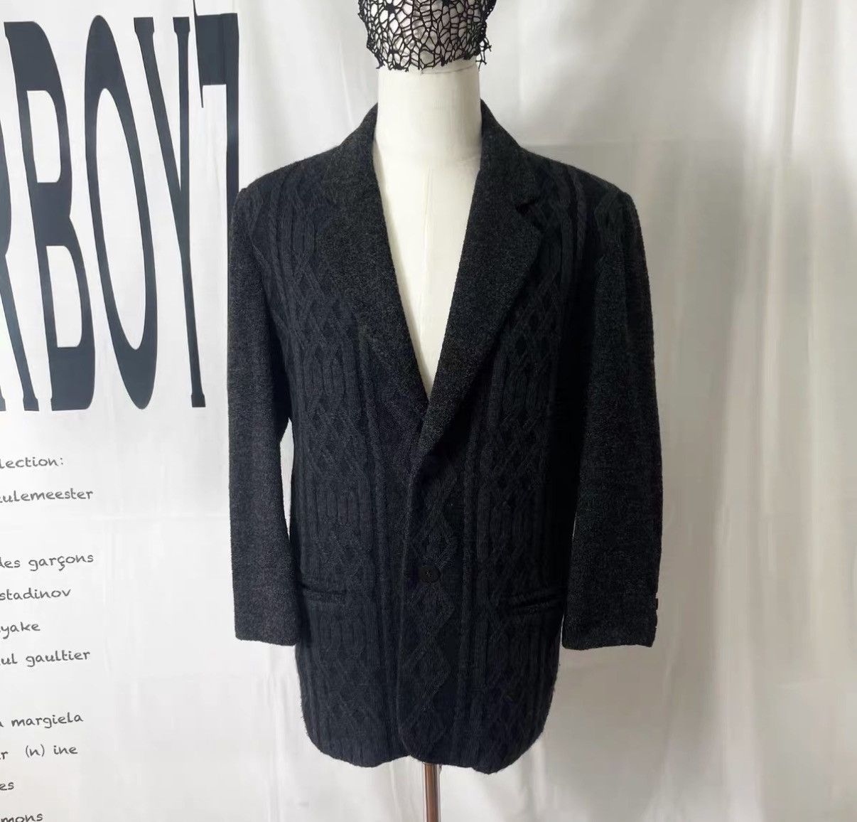 Balenciaga Balenciaga BB Geometric Jacquard Knit Blazer J29 Size US M / EU 48-50 / 2 - 1 Thumbnail